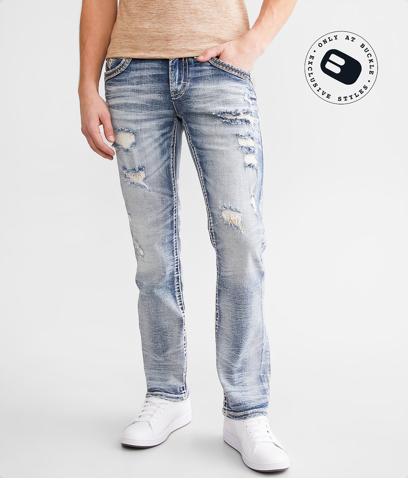 Rock Revival Santiago Slim Straight Stretch Jean - Men's Jeans in Santiago SJ205