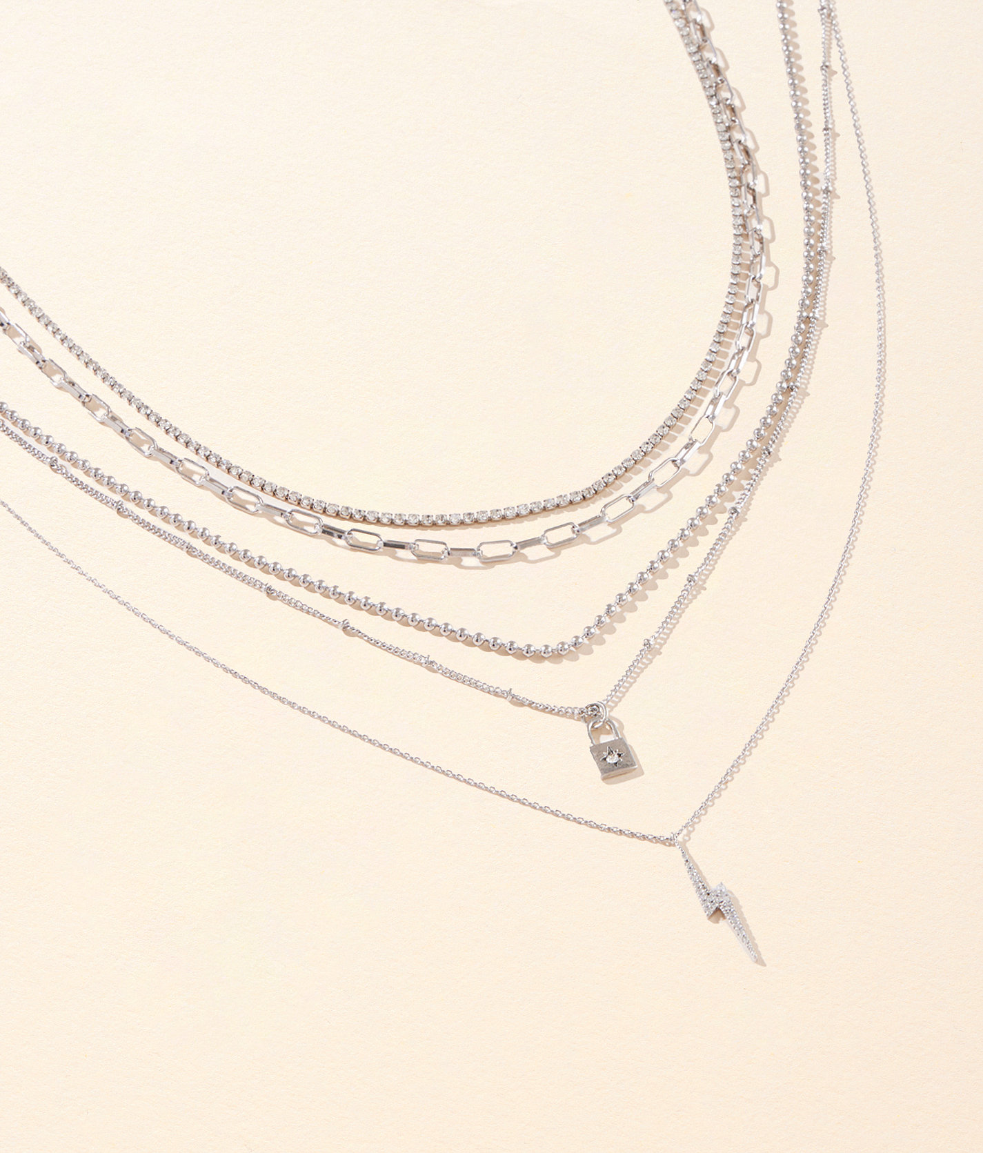 boutique by BKE 2Pack Tiered Necklace Set - Women's Jewelry in Silver