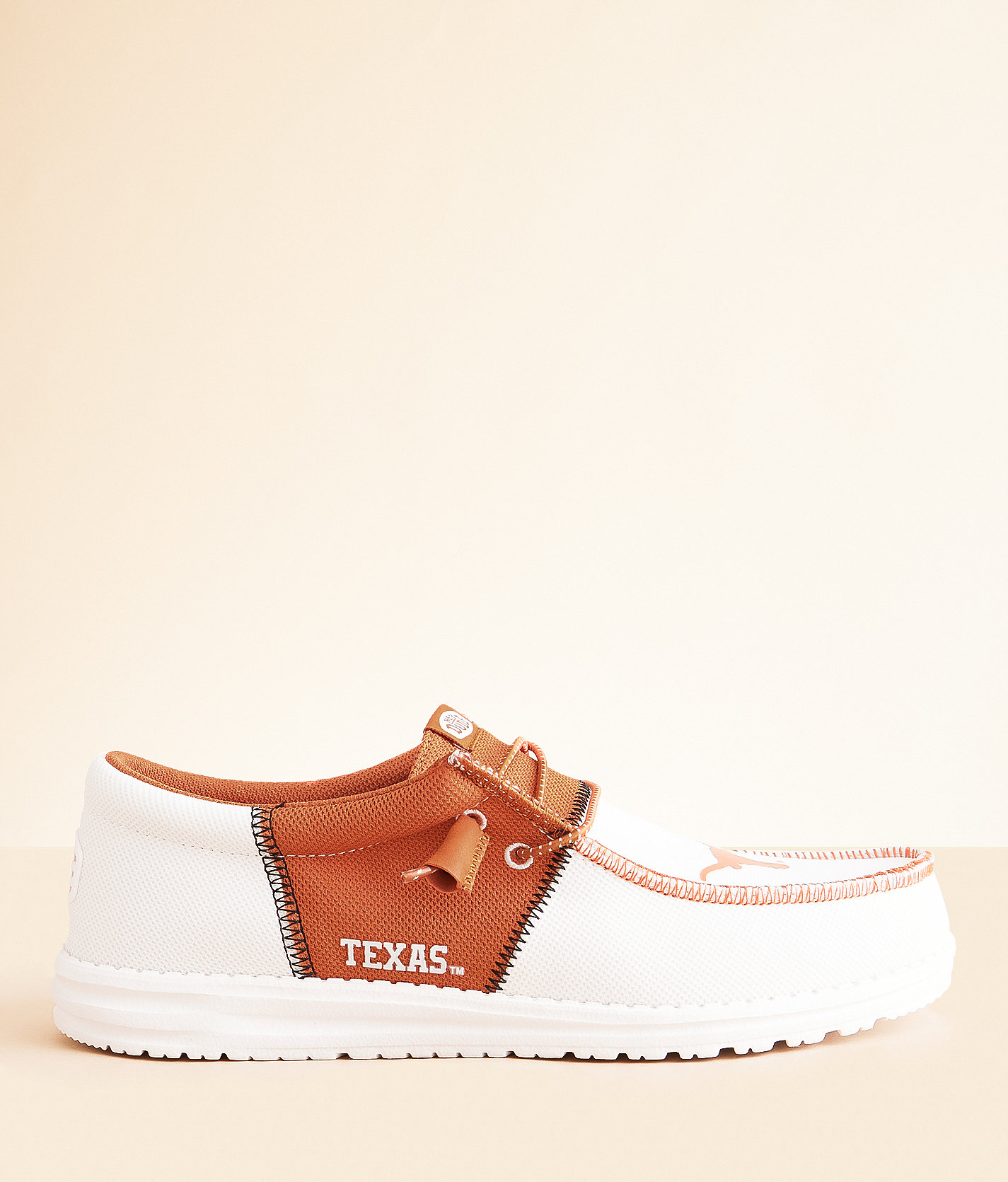 HEYDUDE™ Wally Tri Texas Longhorns Shoe - Men's Shoes in Burnt Orange White