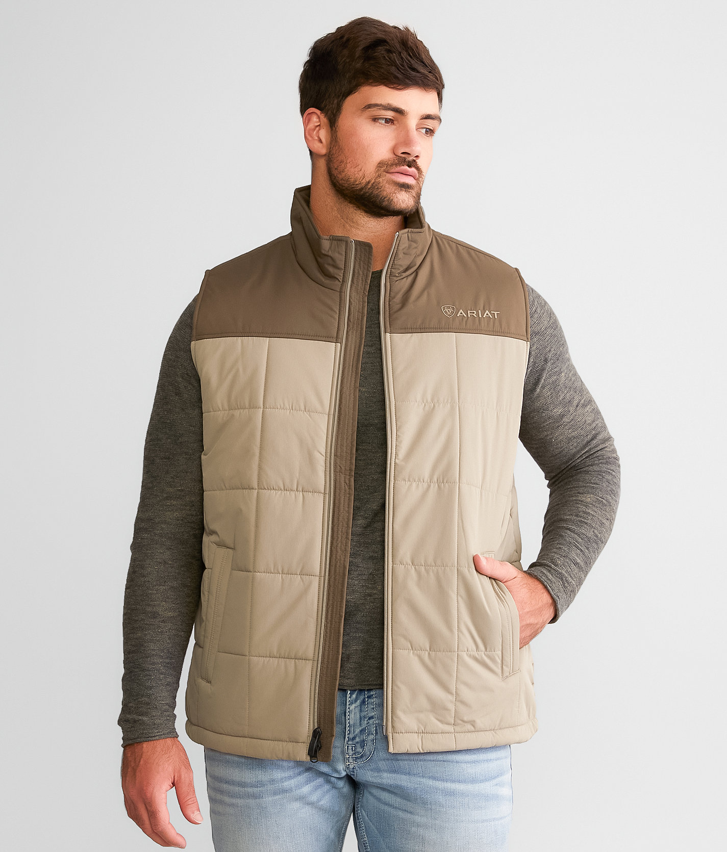 Ariat Crius Insulated Vest - Men's Coats & Jackets in Brindle Brown