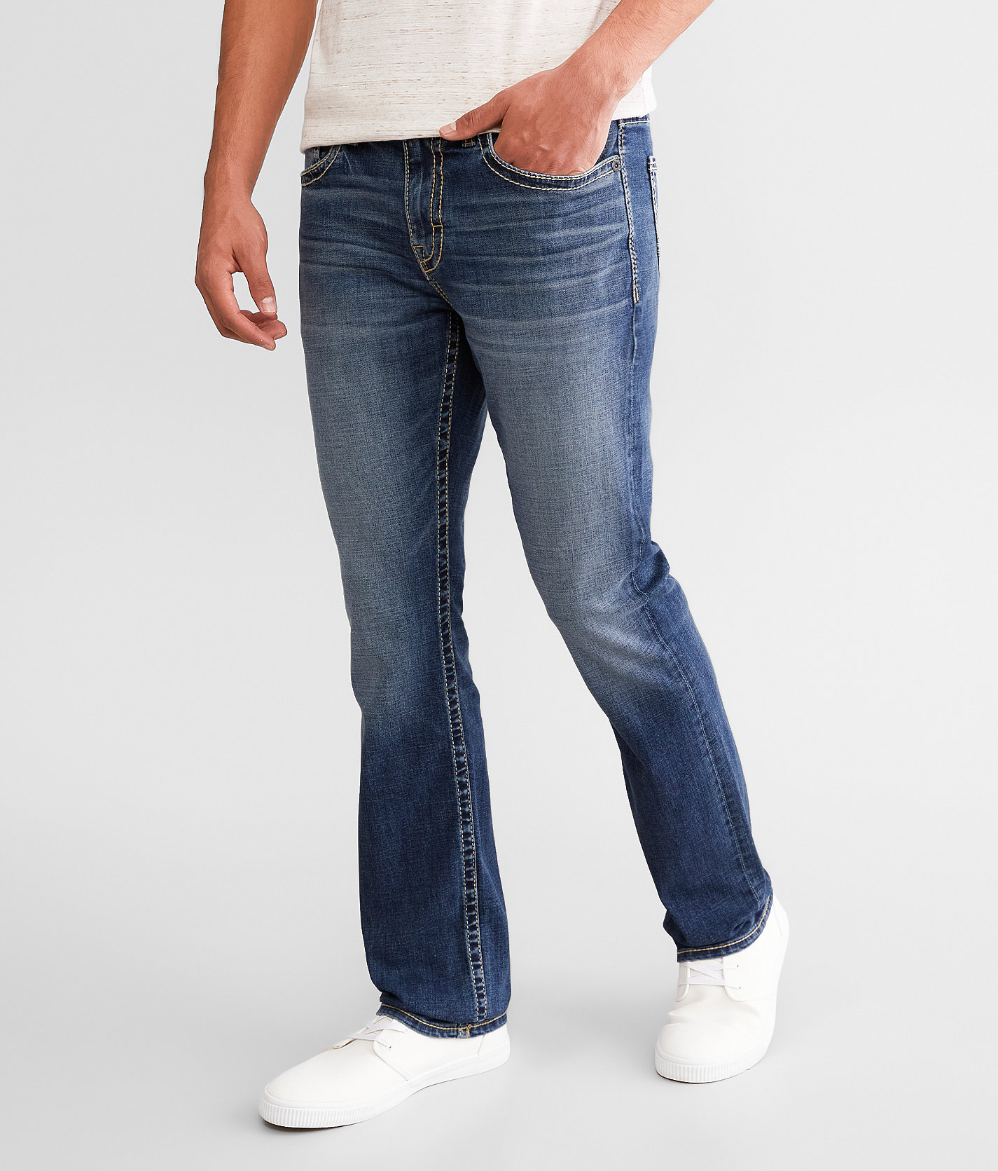 BKE Alec Straight Stretch Jean - Men's Jeans in Zebu