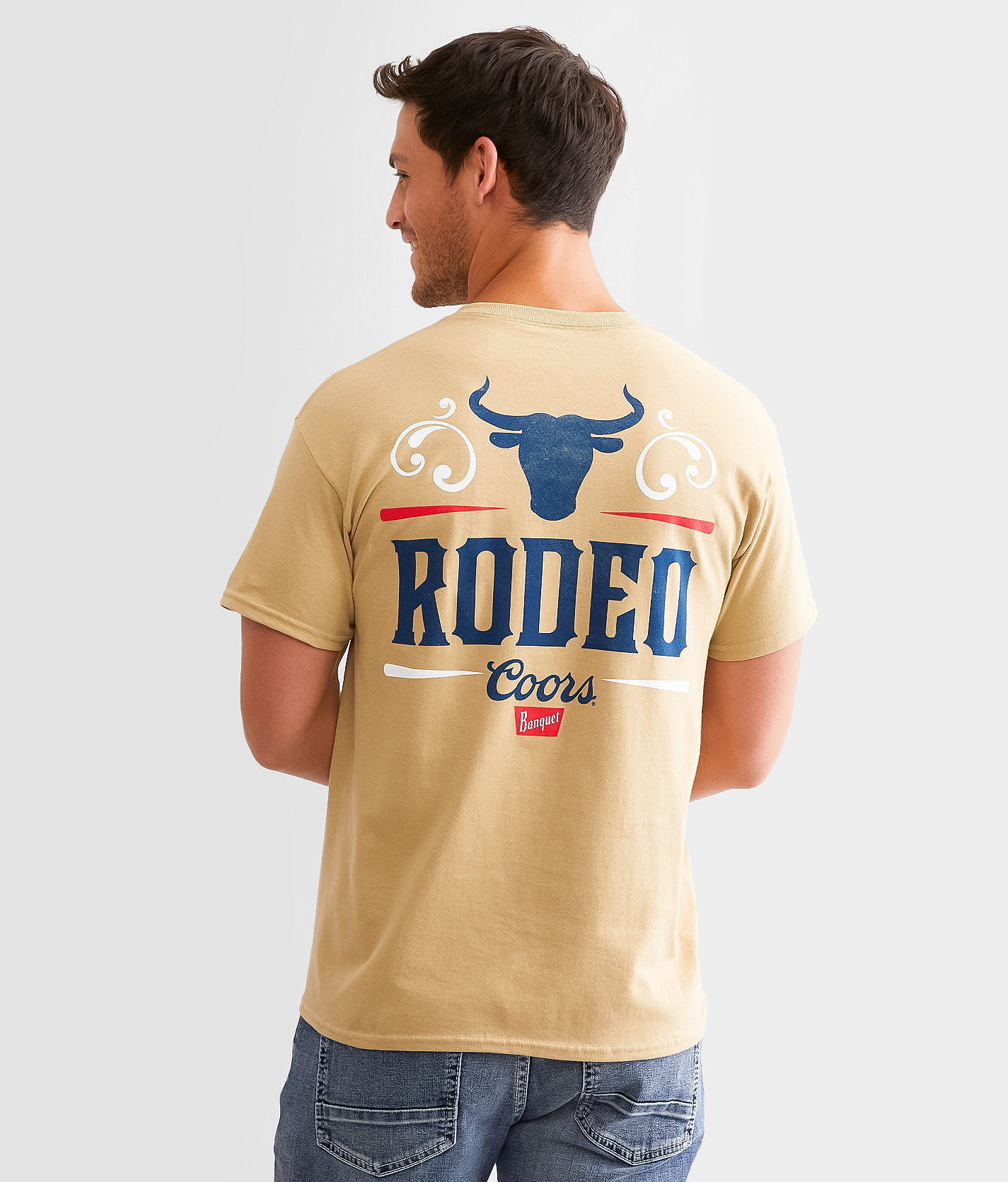 Brew City Coors® Banquet Bull Rodeo T-Shirt - Men's T-Shirts in Tan