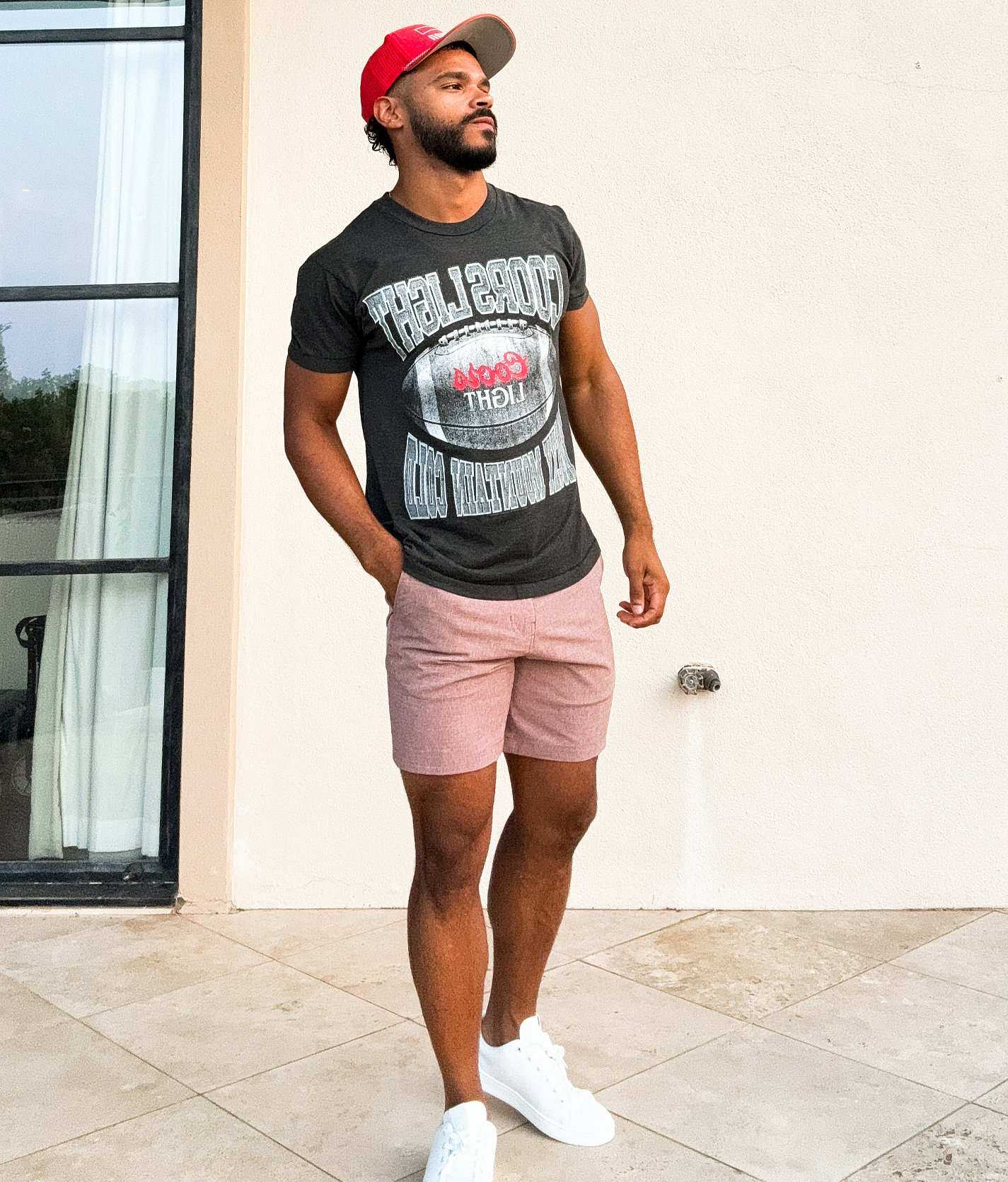 Maven Co-op Essential Performance Stretch Short - Men's Shorts in Deep Red