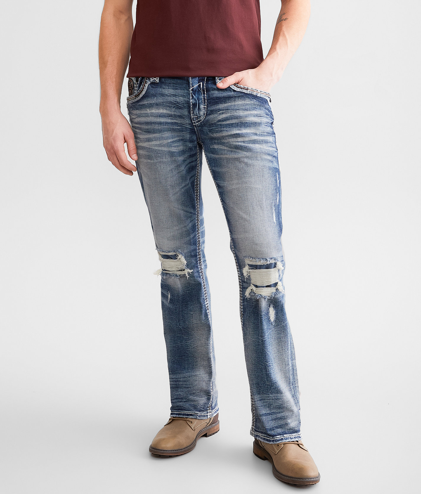 Rock Revival Edgar Boot Stretch Jean - Men's Jeans in Edgar B201