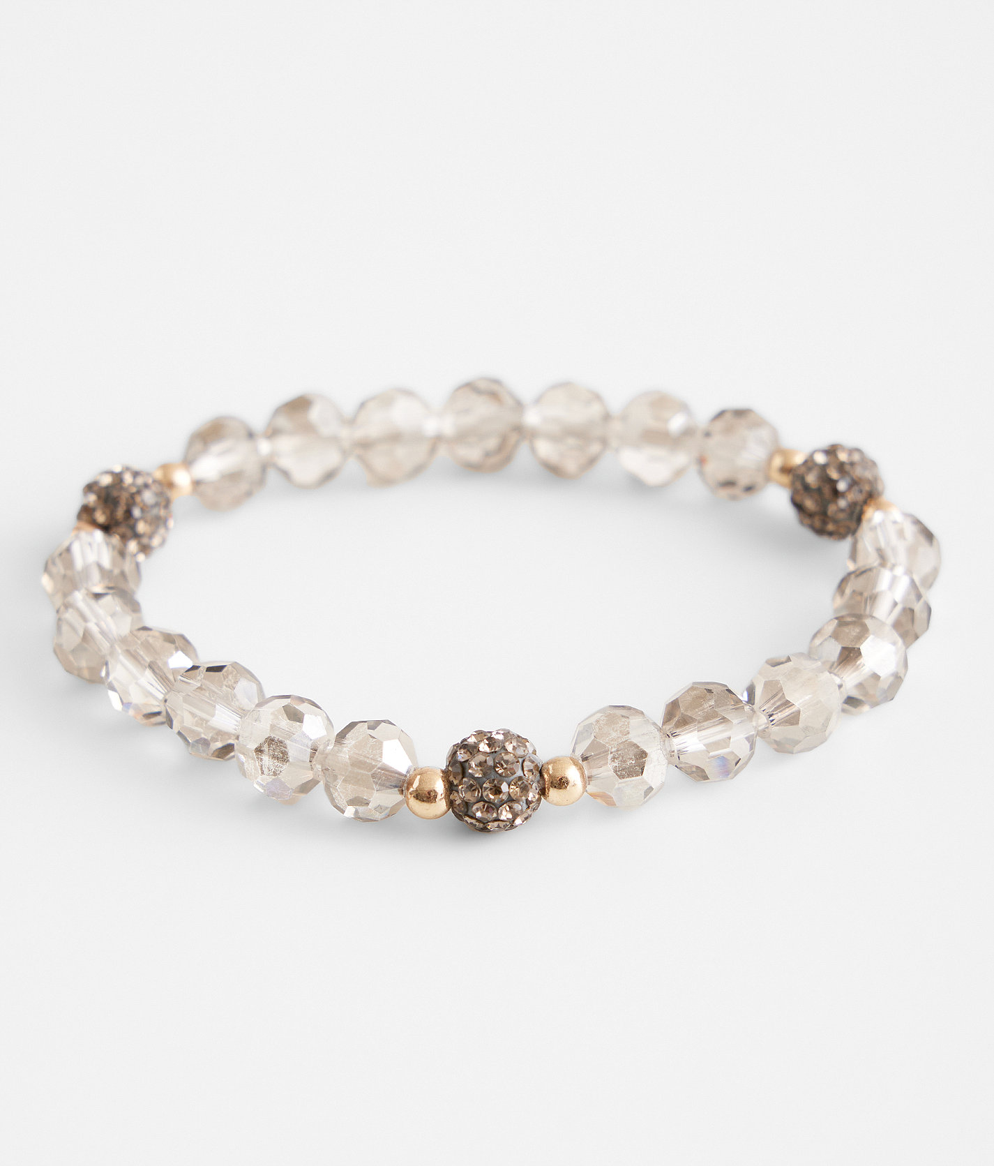 BKE Glitz Beaded Bracelet - Women's Jewelry in Grey