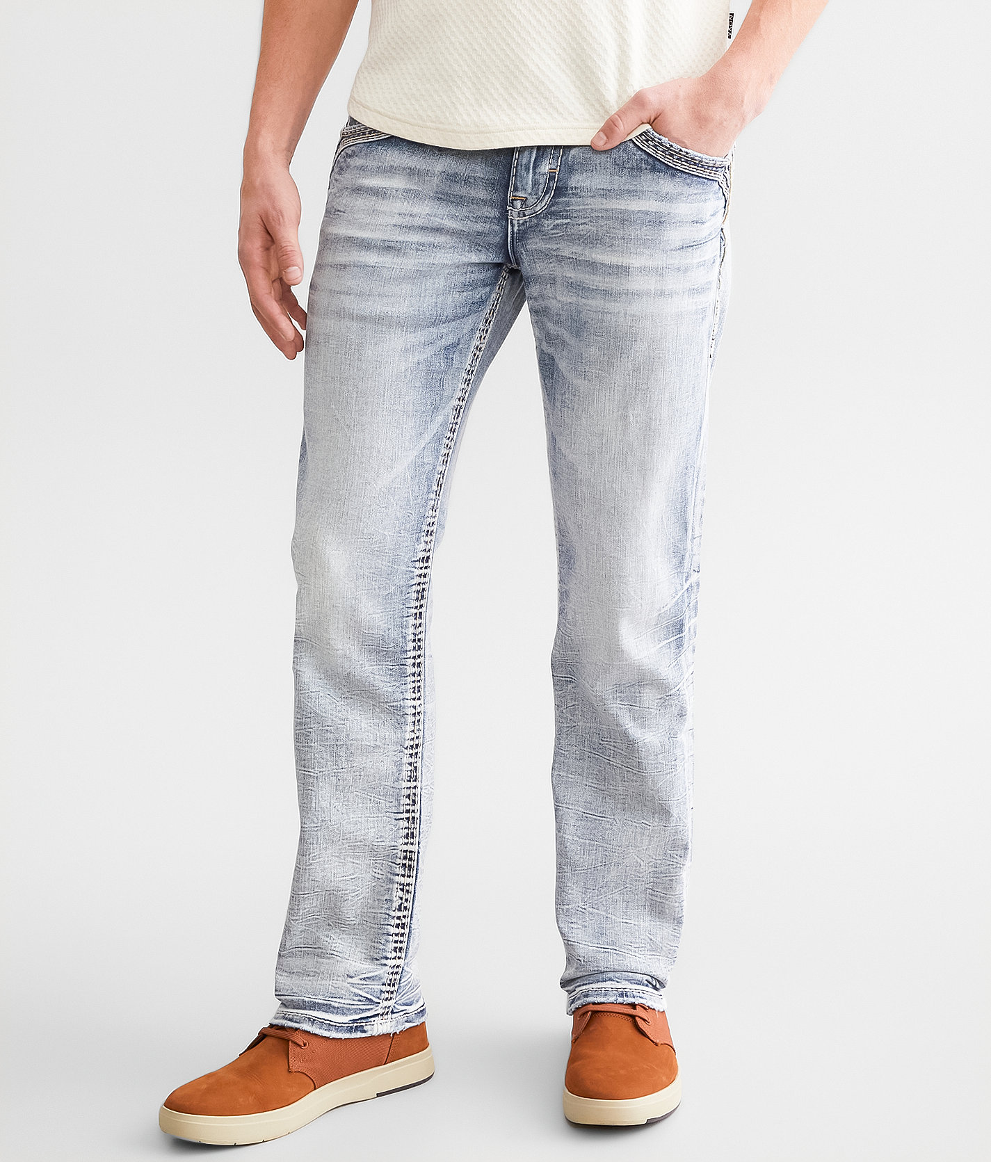 Rock Revival Jaron Straight Stretch Jean - Men's Jeans in Jaron J201