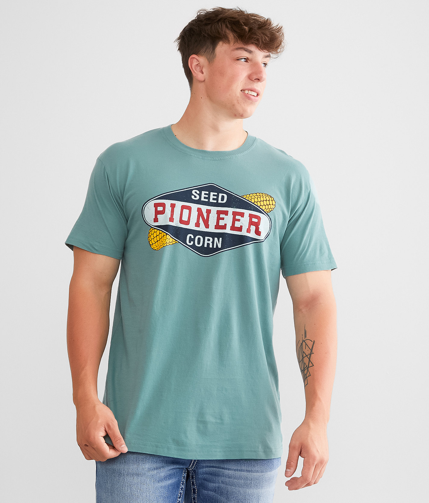 American Needle Pioneer Seed Corn T-Shirt - Men's T-Shirts in Blue