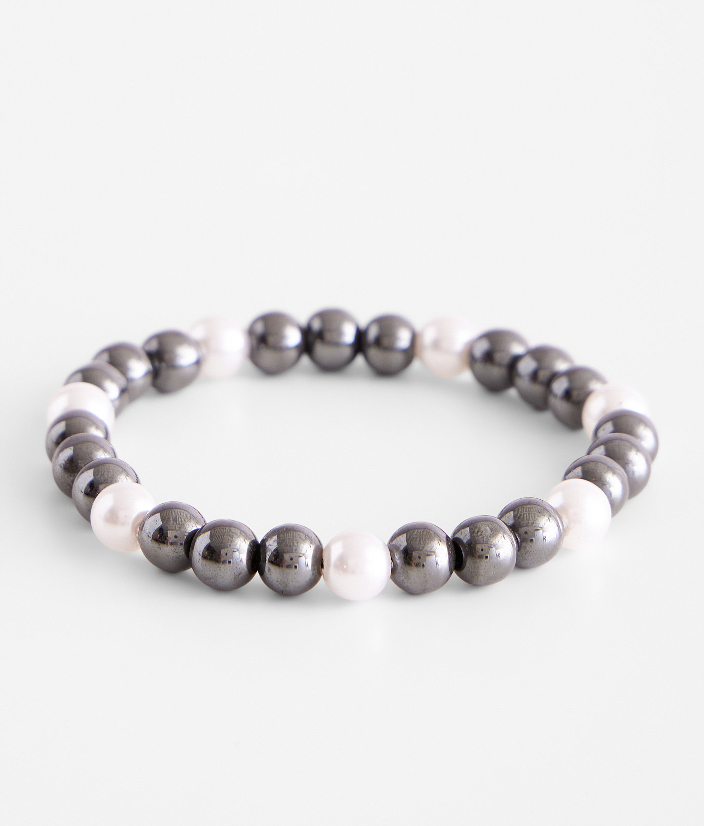 BKE Hematite Beaded Bracelet - Men's Jewelry in Hematite