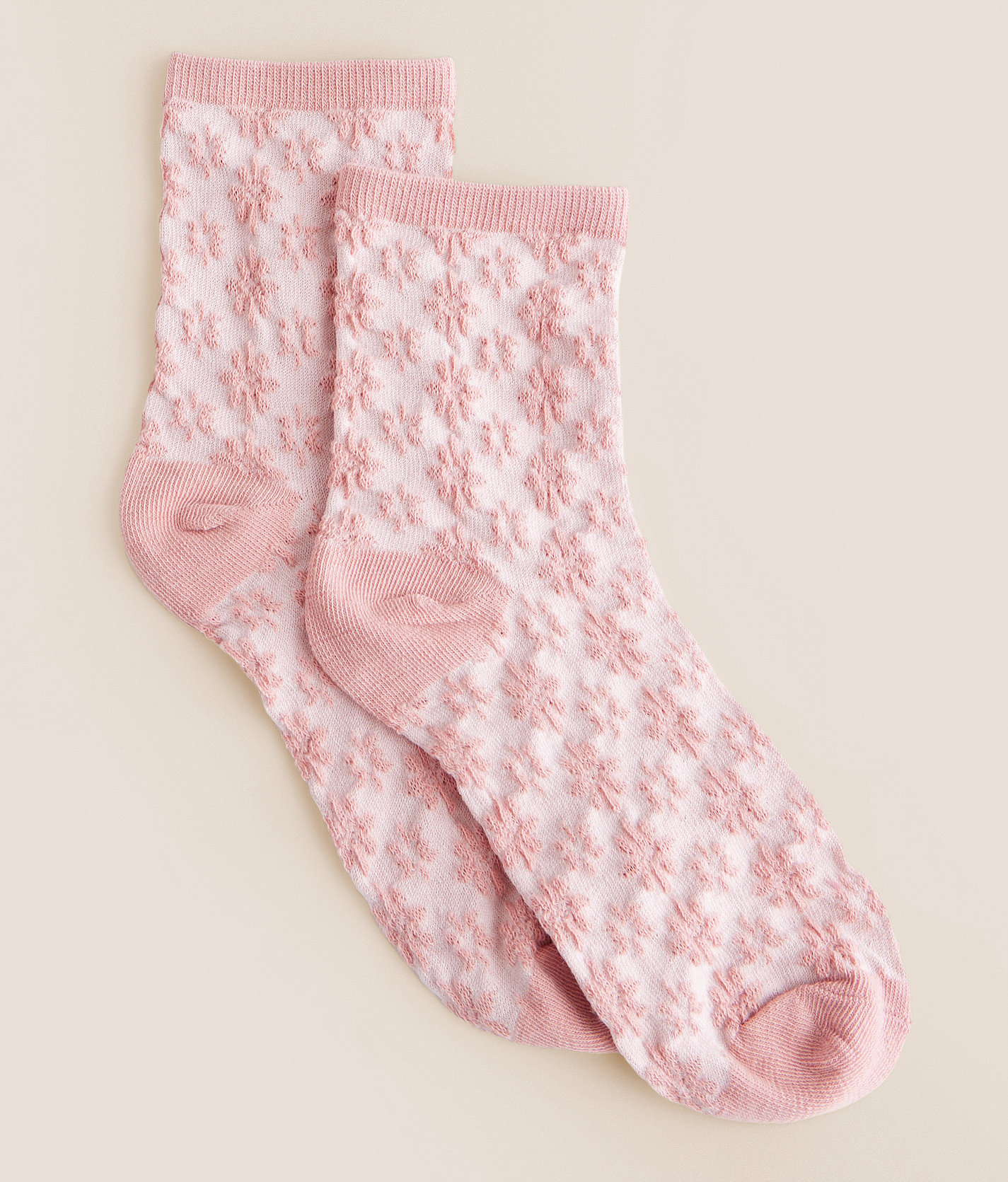 BKE Floral Embroidered Socks - Women's Socks in Pink