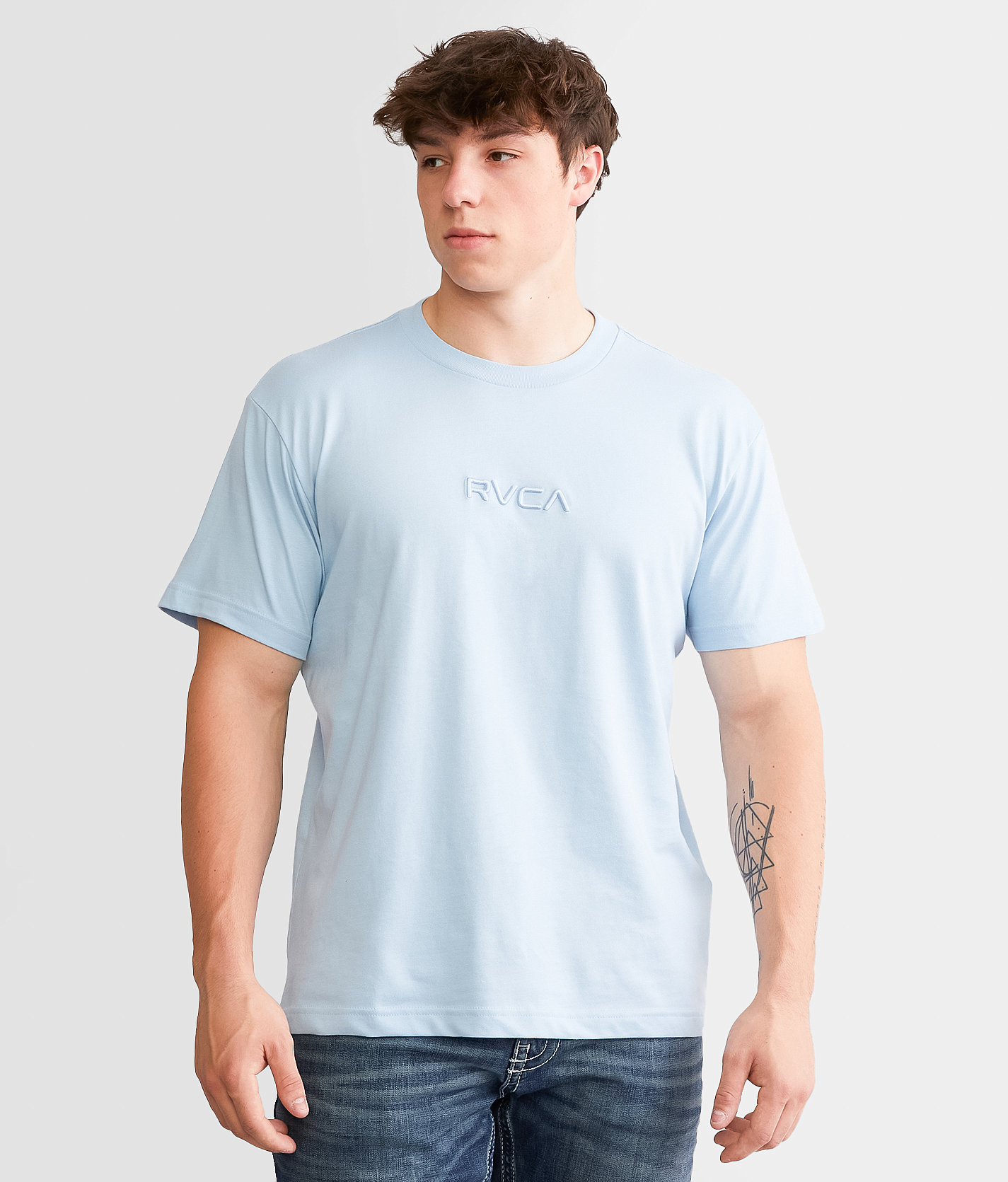 RVCA Small Embroidered T-Shirt - Men's T-Shirts in Angel Falls