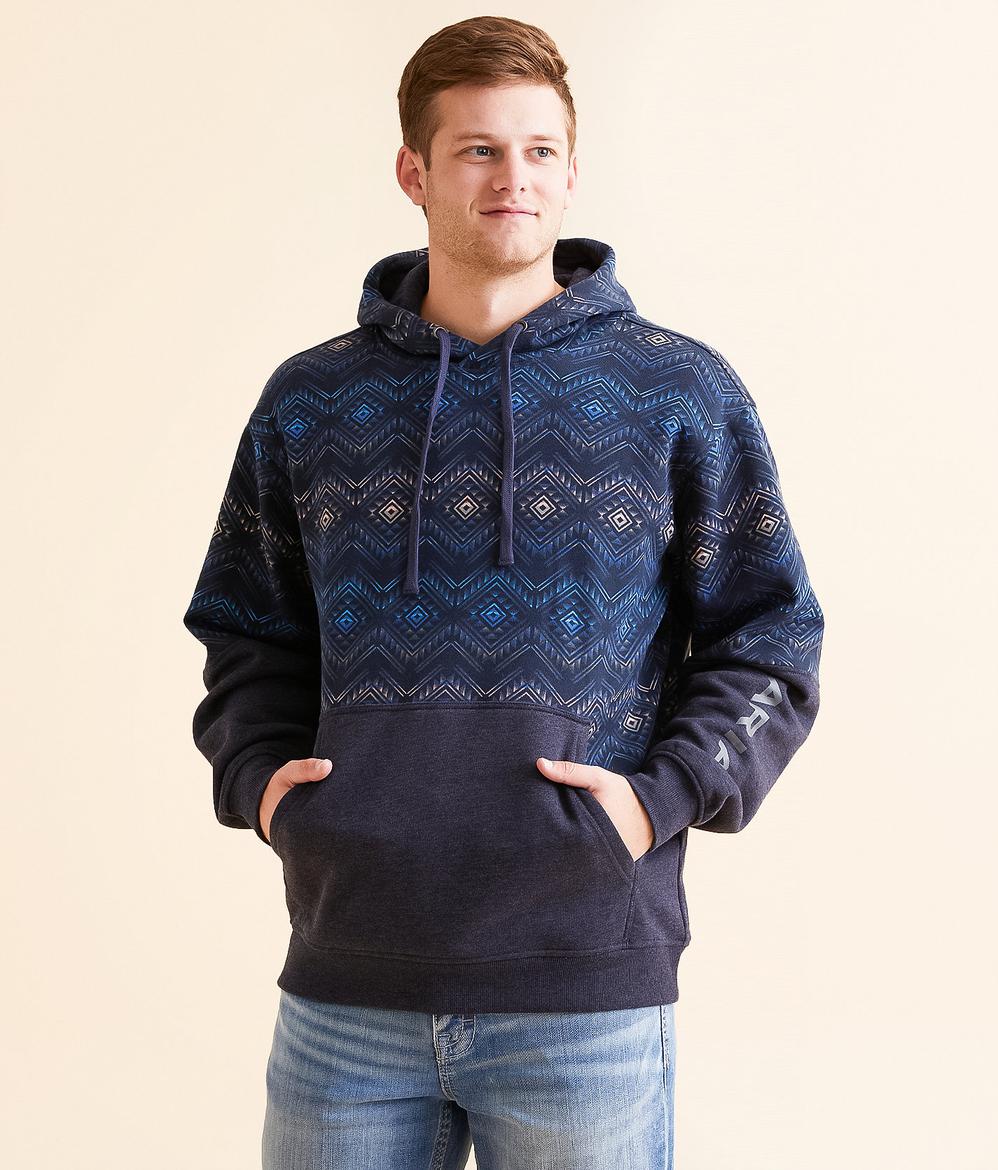 Ariat Southwest Hooded Sweatshirt - Men's Sweatshirts in Navy
