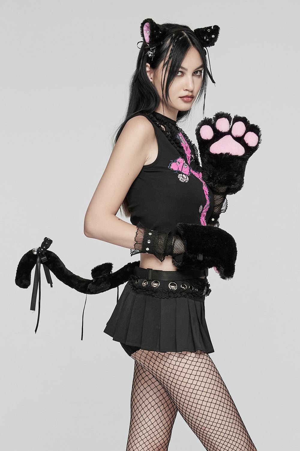 9 Lives Cat Ear Headband and Tail Set