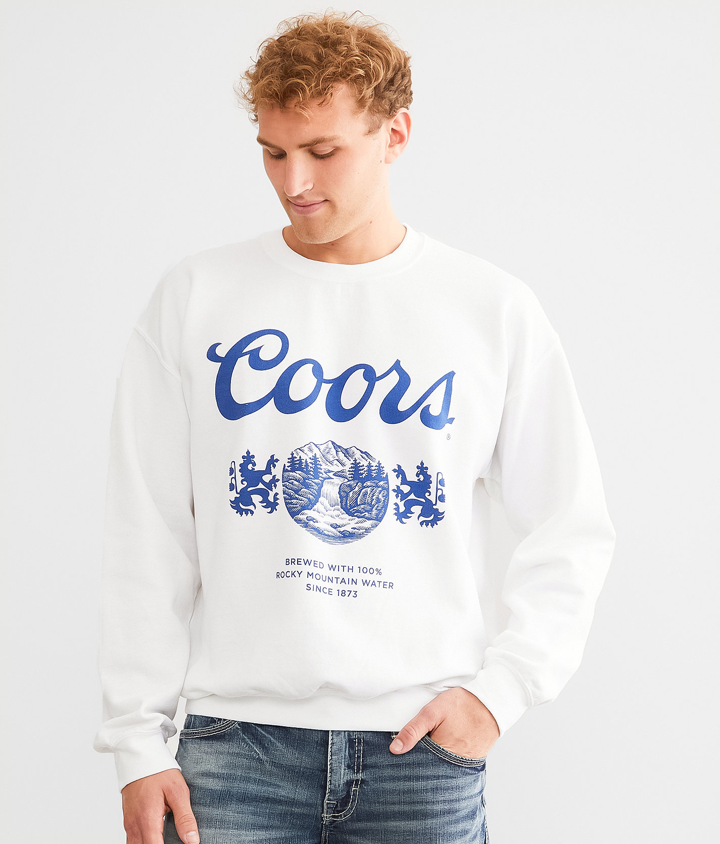 Junkfood Coors® Pullover - Men's Sweatshirts in White