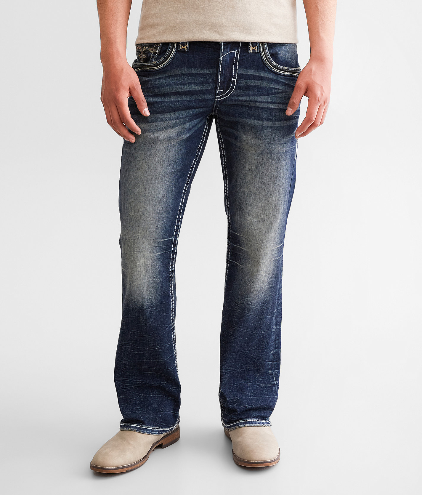 Rock Revival Jaydy Slim Boot Stretch Jean - Men's Jeans in Jaydy SB202