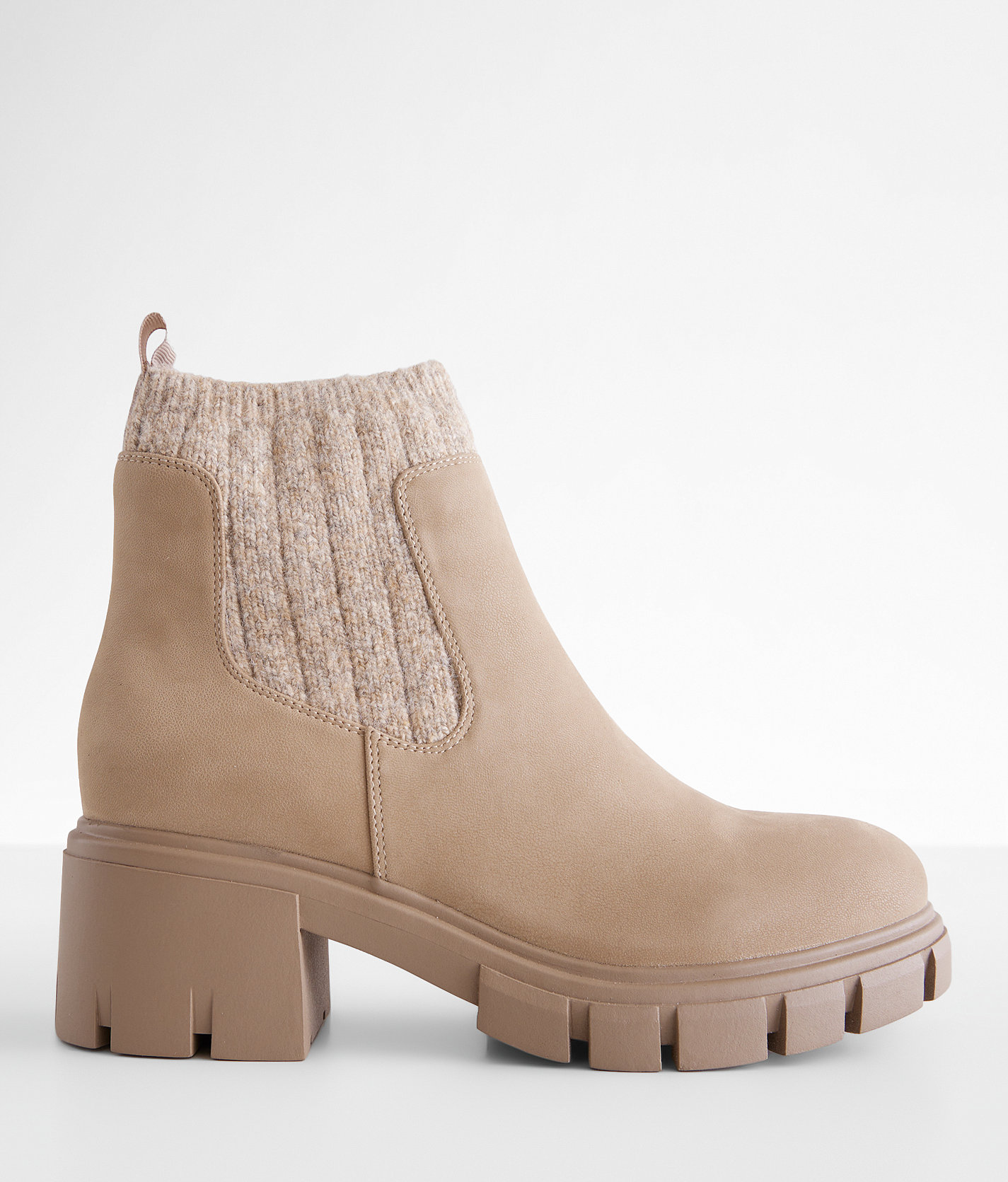 Mia Madisyn Lug Ankle Boot - Women's Shoes in Stone