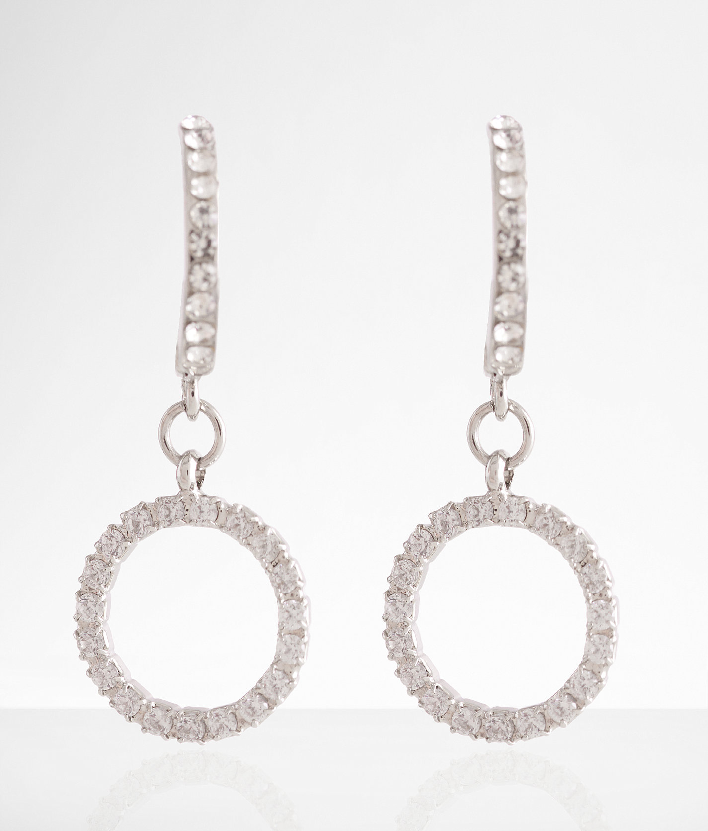 boutique by BKE Linked Hoop Earring - Women's Jewelry in Silver