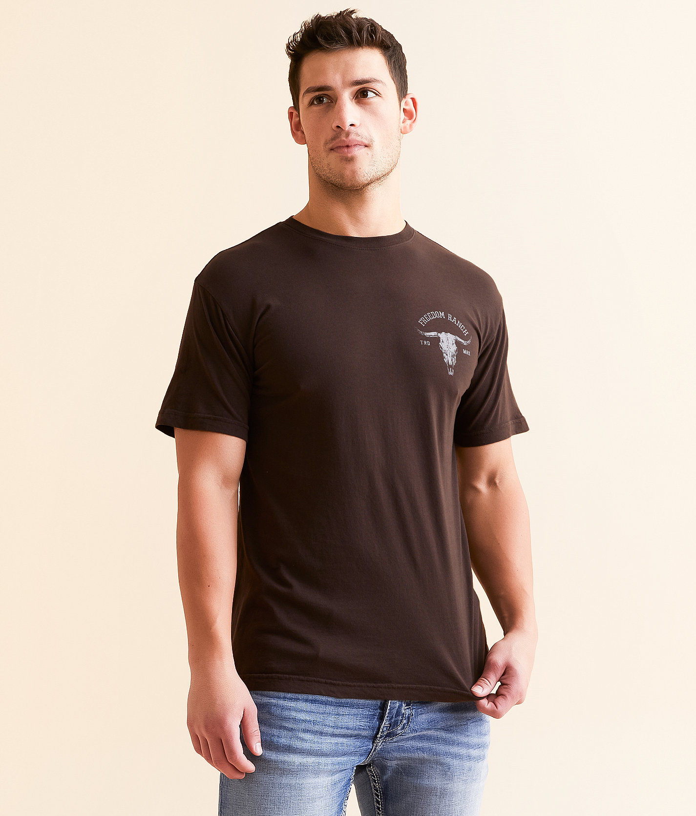 Freedom Ranch Bull Skull T-Shirt - Men's T-Shirts in Dematisse