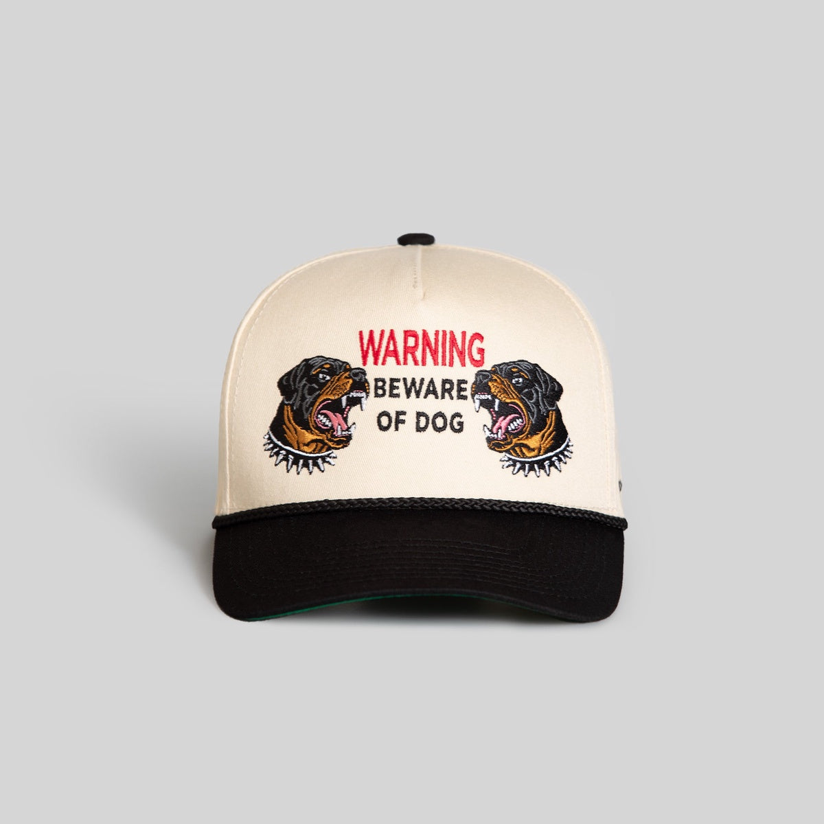 BEWARE of ROTTY SAND BLACK TWILL TRUCKER HAT