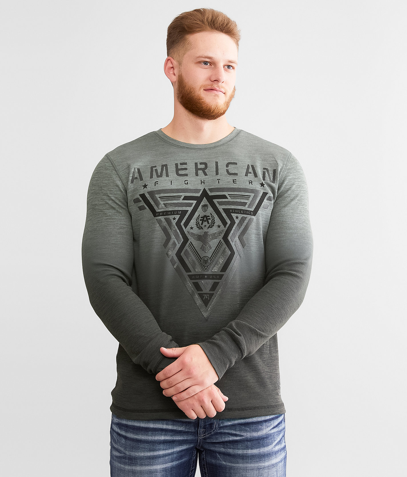 American Fighter Elmore T-Shirt - Men's T-Shirts in Sage Dark Sage