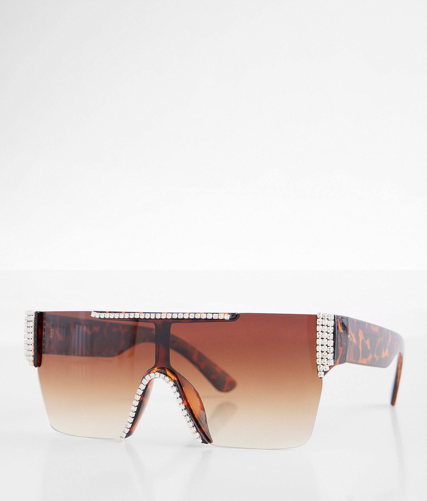 BKE Glitz Shield Sunglasses - Women's Sunglasses & Glasses in Tortoise