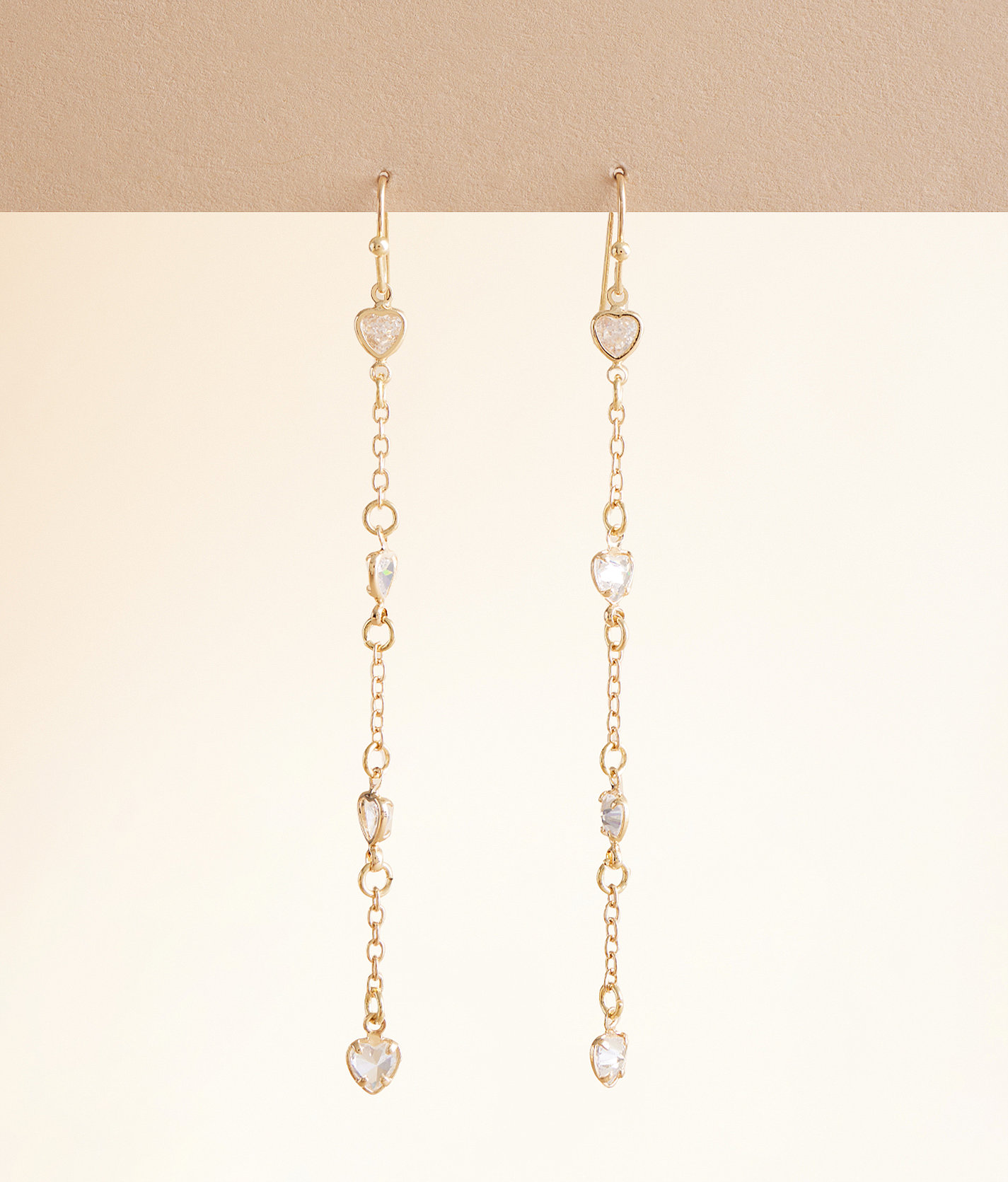 boutique by BKE Heart Drop Earring - Women's Jewelry in Gold