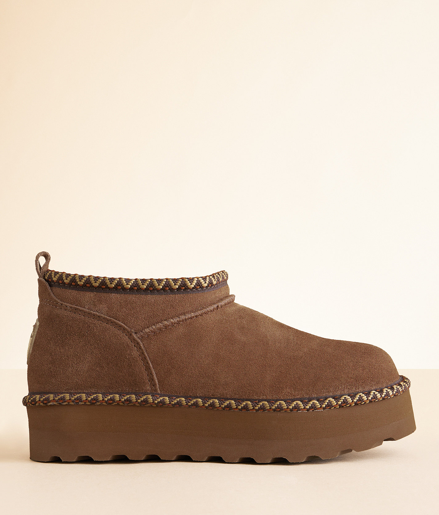 Bearpaw Retro Super Shorty Deco II Leather Ankle Boot - Women's Shoes in Cocoa