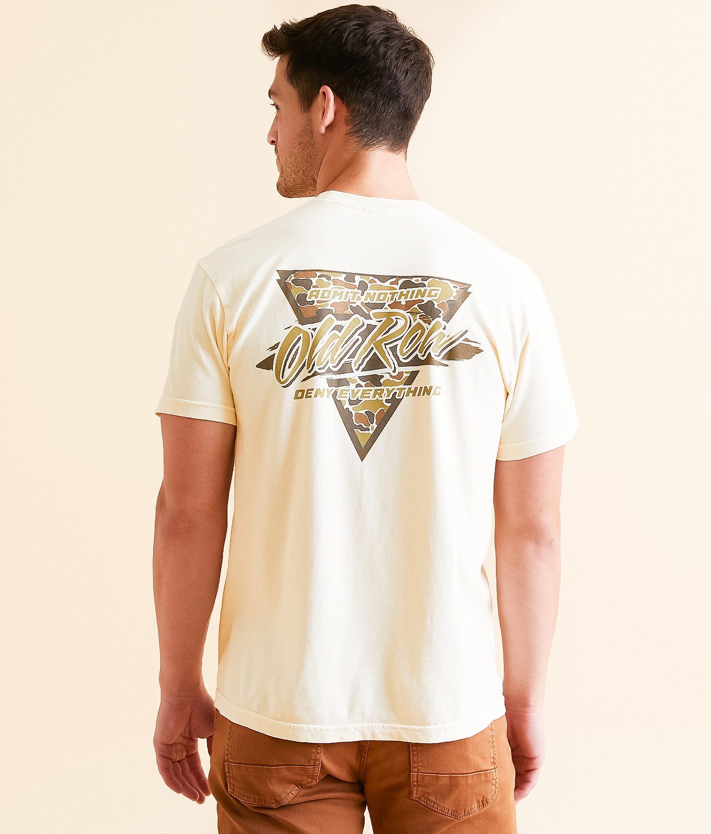 Old Row Retro Triangle Camo T-Shirt - Men's T-Shirts in Ivory