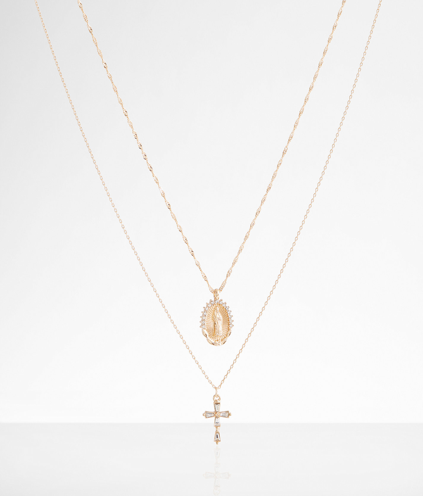 boutique by BKE 2 Pack Cross Necklace Set - Women's Jewelry in Gold
