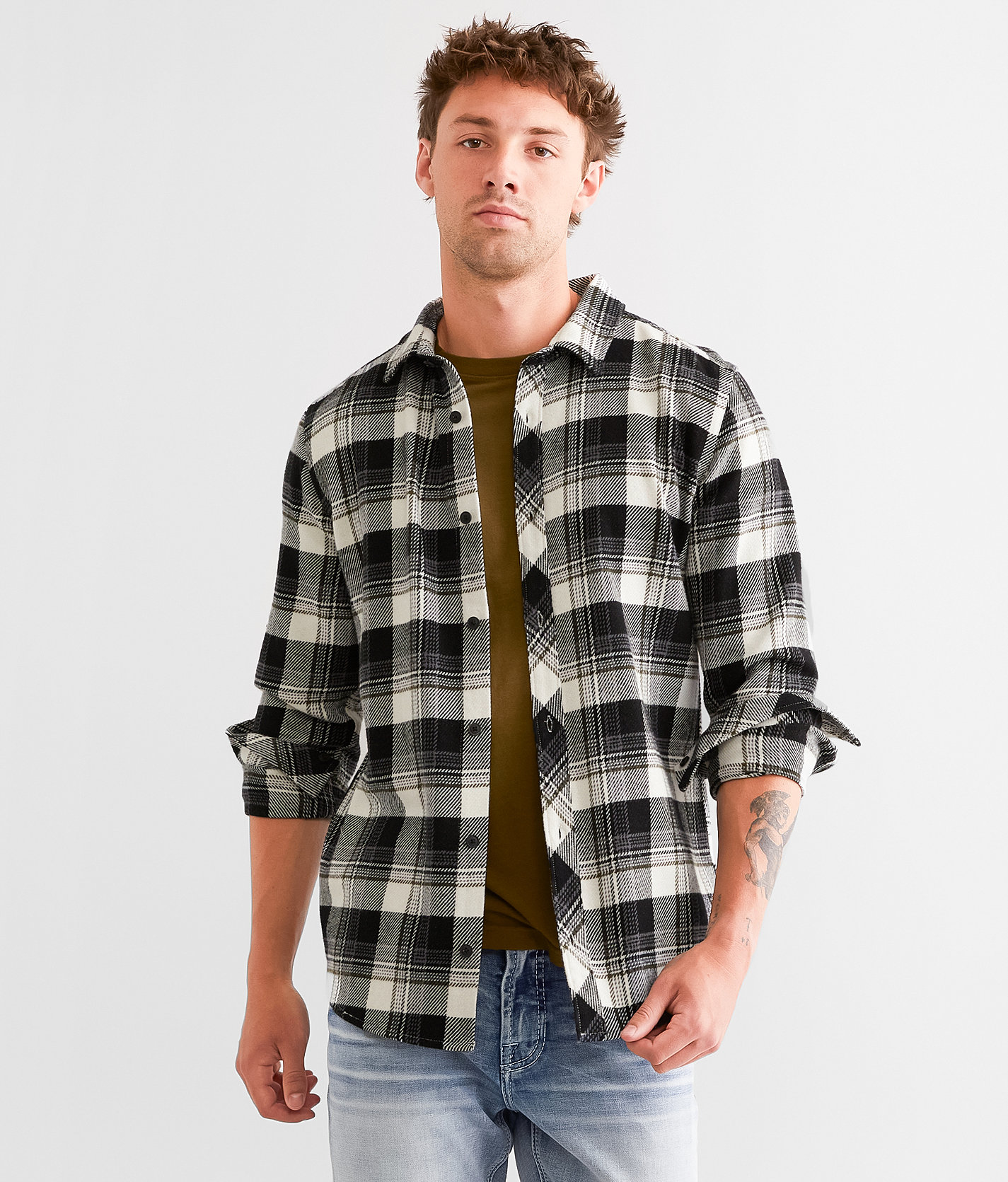 Departwest Flannel Shirt - Men's Shirts in Marshmallow