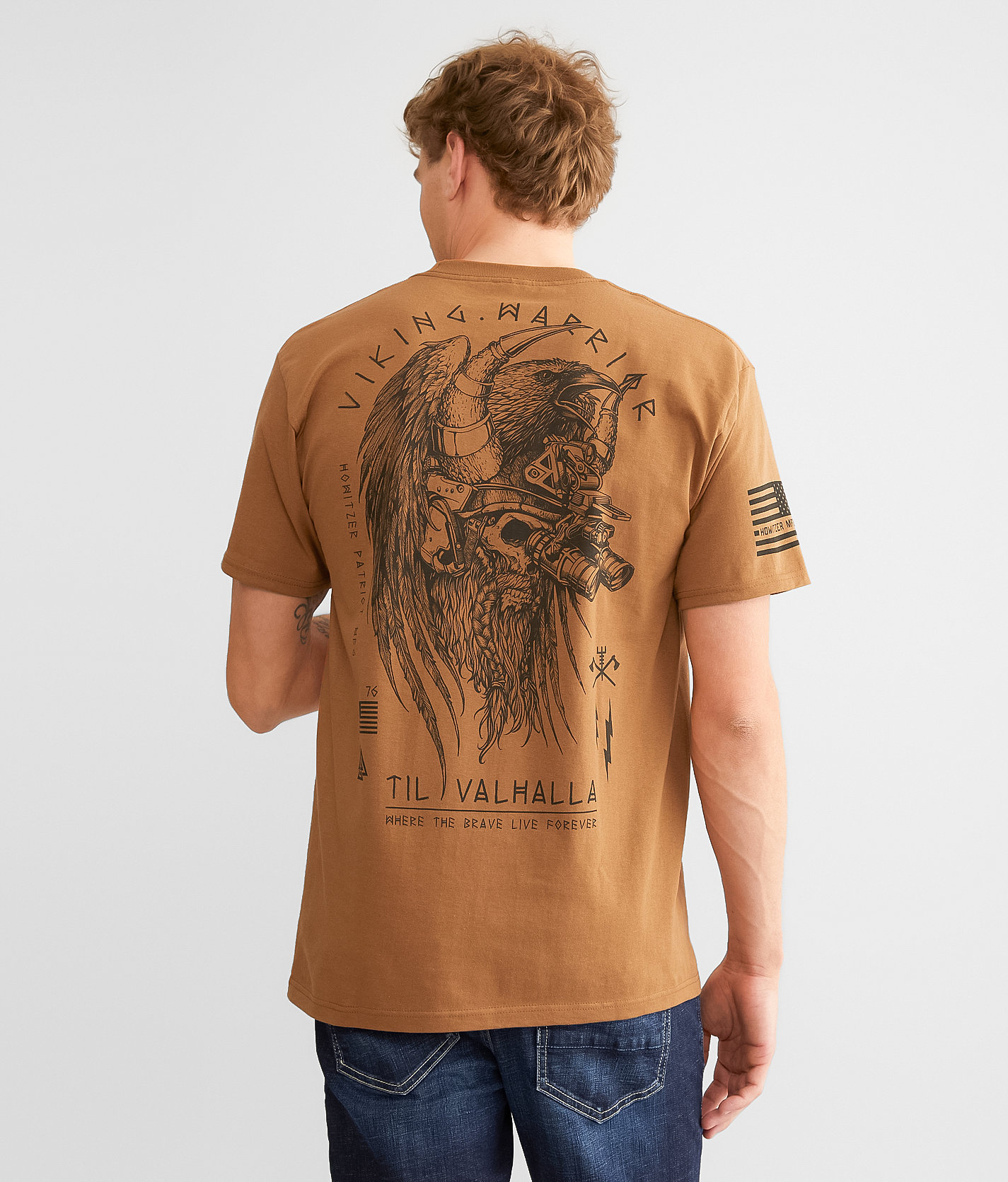 Howitzer Viking Crow T-Shirt - Men's T-Shirts in Brown Sugar