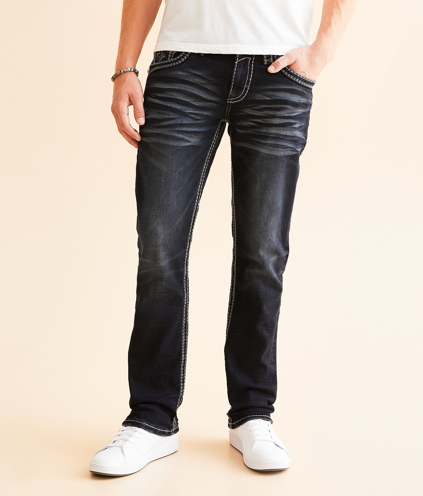 Rock Revival Johnnie Slim Straight Stretch Jean - Men's Jeans in Johnnie SJ204