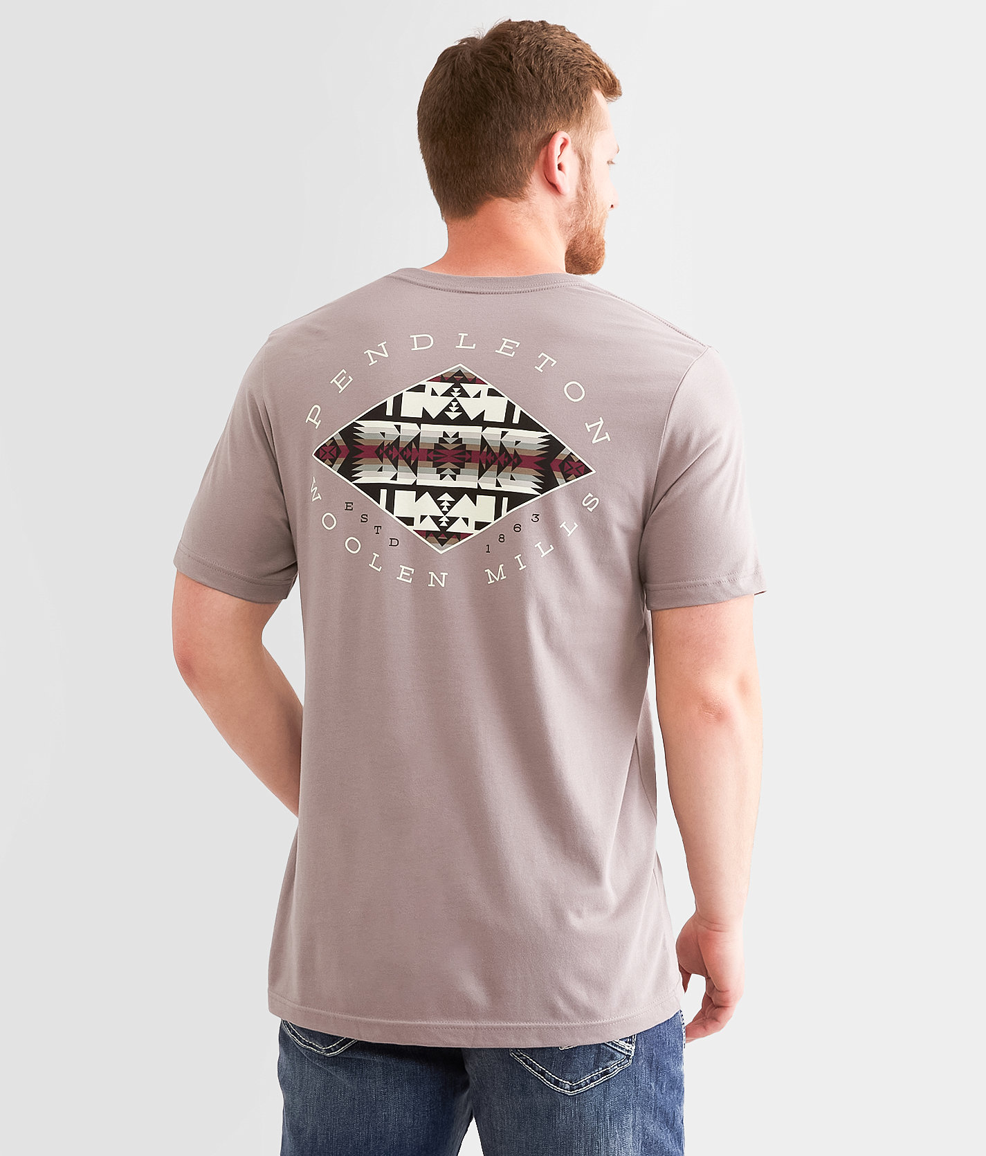 Pendleton Chief Joseph Diamond T-Shirt - Men's T-Shirts in Pebble