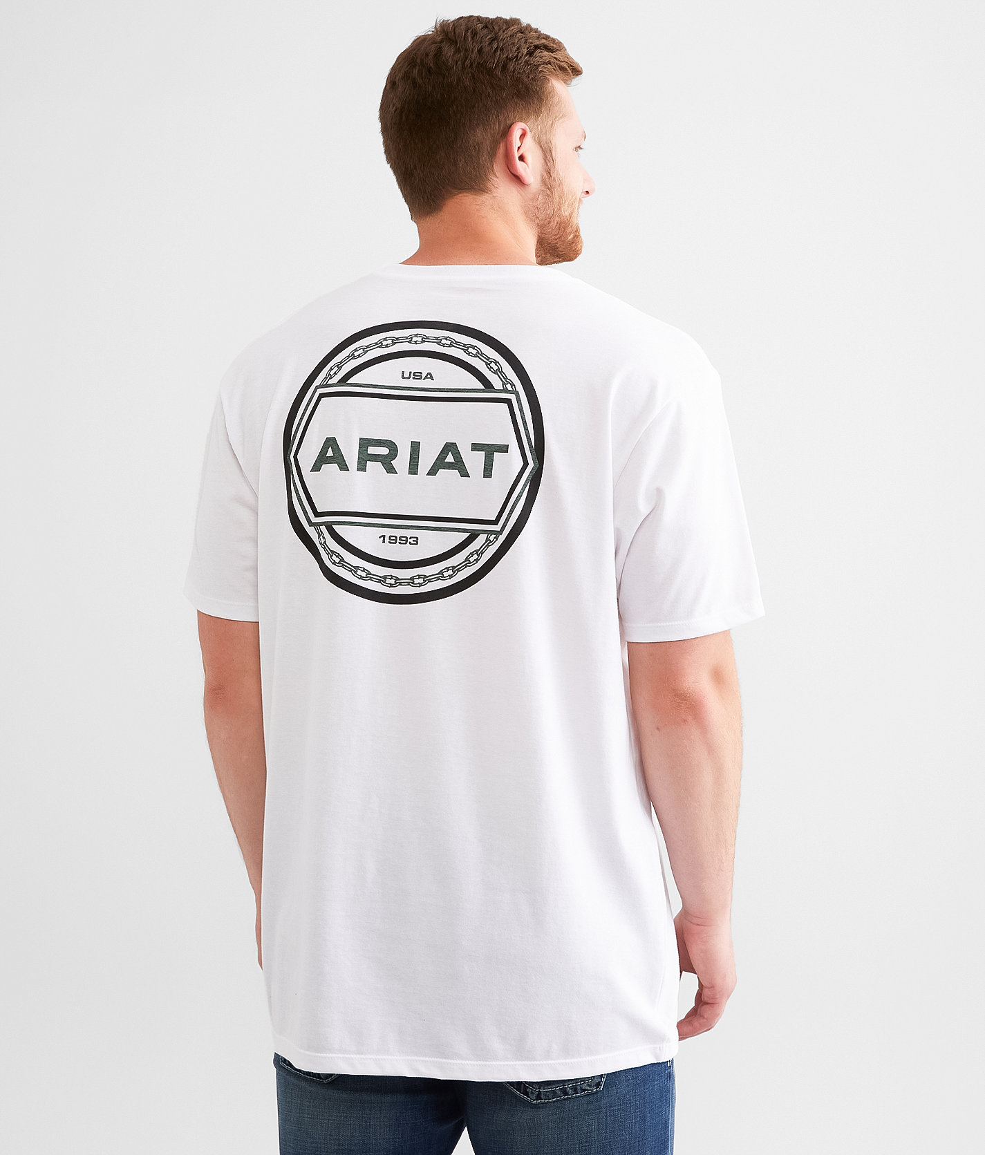 Ariat Chain Hex Seal T-Shirt - Men's T-Shirts in White
