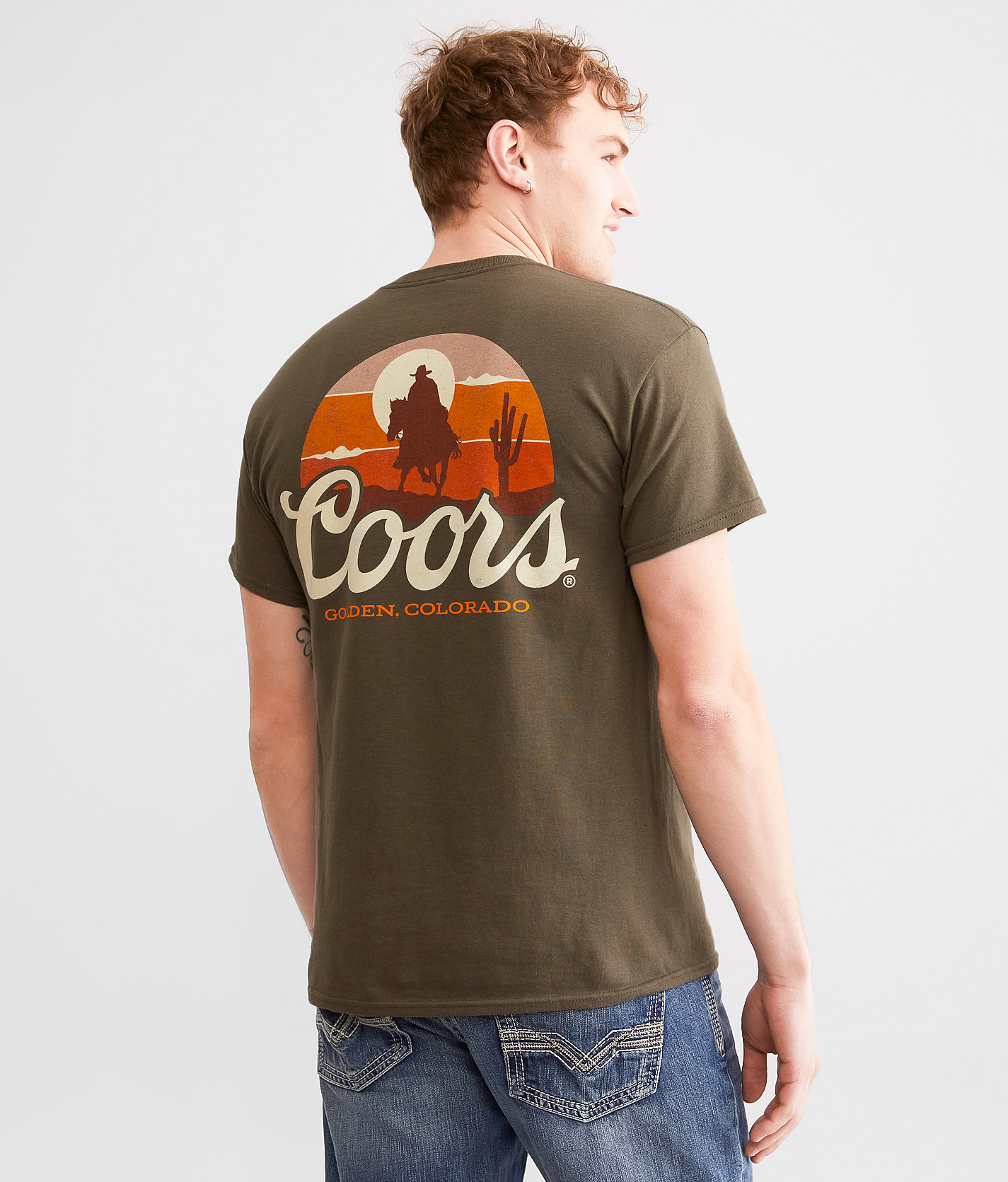 Brew City Coors® Cowboy T-Shirt - Men's T-Shirts in Olive