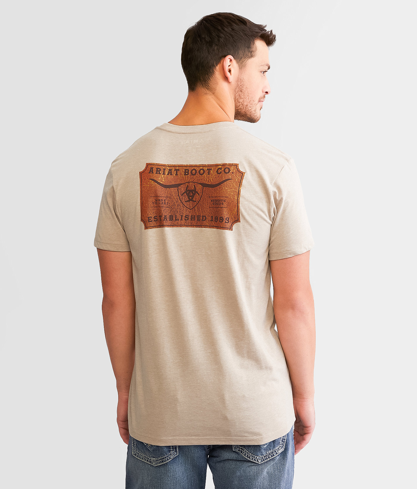 Ariat Longpatch T-Shirt - Men's T-Shirts in Brindle Heather
