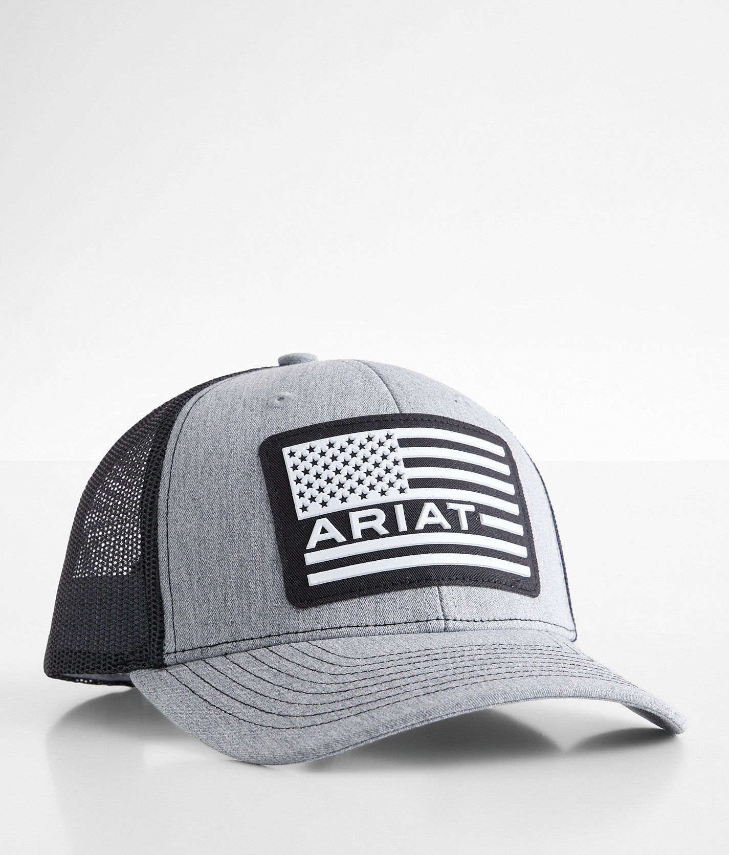 Boys - Ariat Flag Patch Trucker Hat - Boy's Hats in Grey