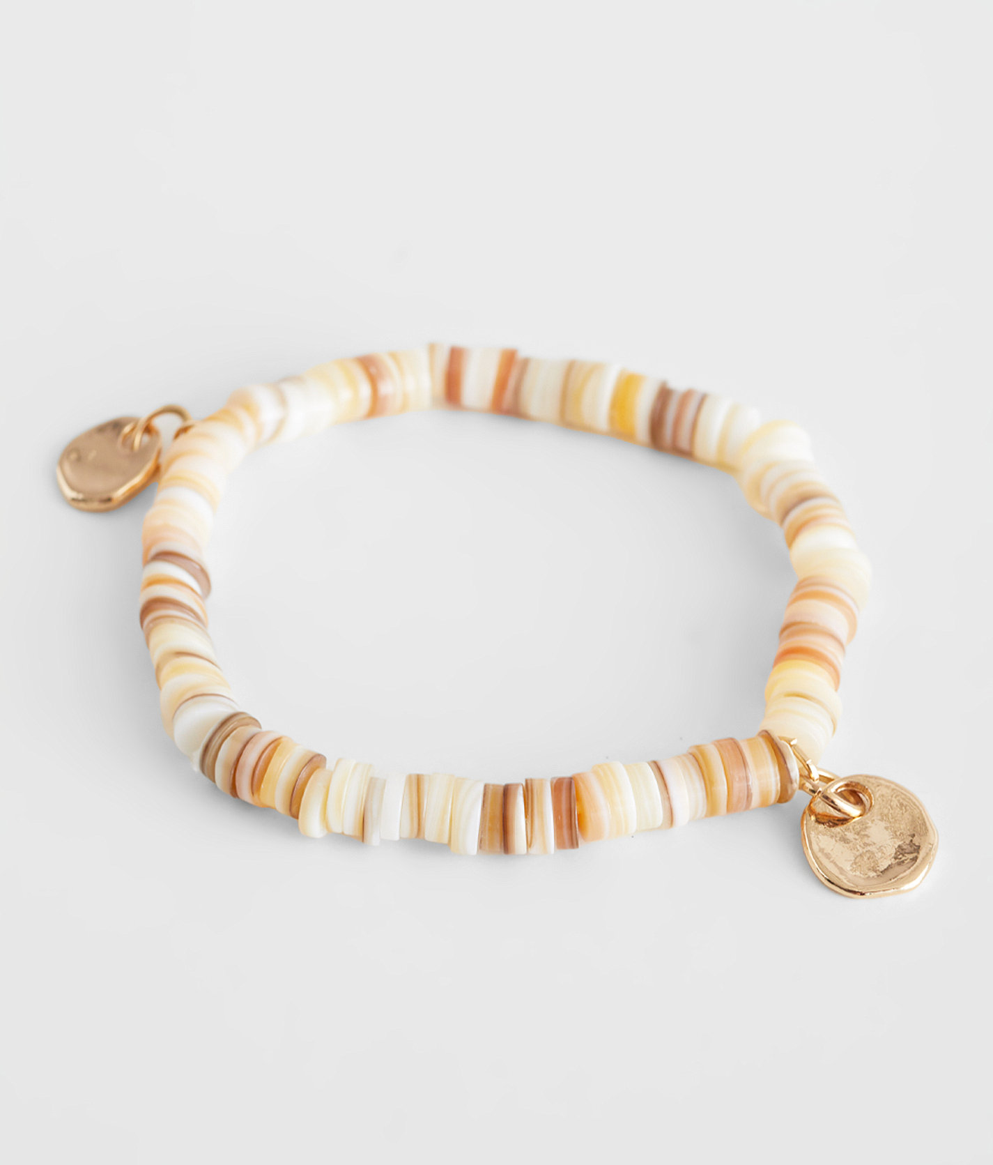 boutique by BKE Disc Bead Stretch Bracelet - Women's Jewelry in Gold Cream