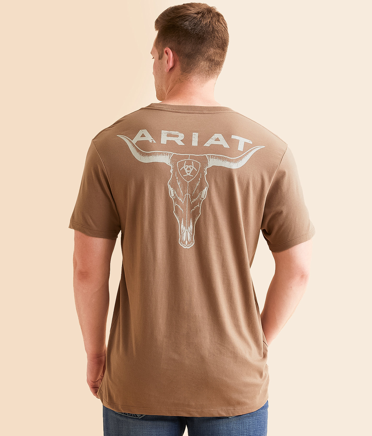 Ariat Stipple Steer T-Shirt - Men's T-Shirts in Savana Brown