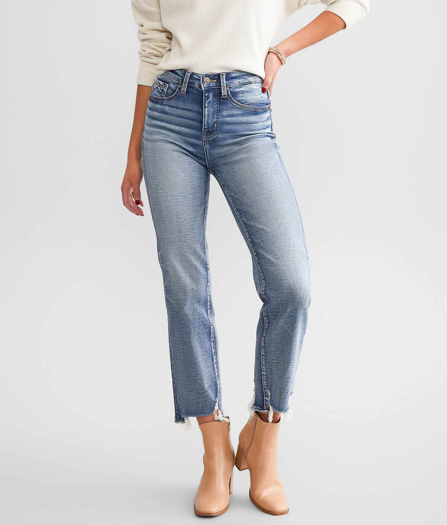 Buckle Black Fit No. 35 Cropped Straight Stretch Jean - Women's Jeans in Boehm 8