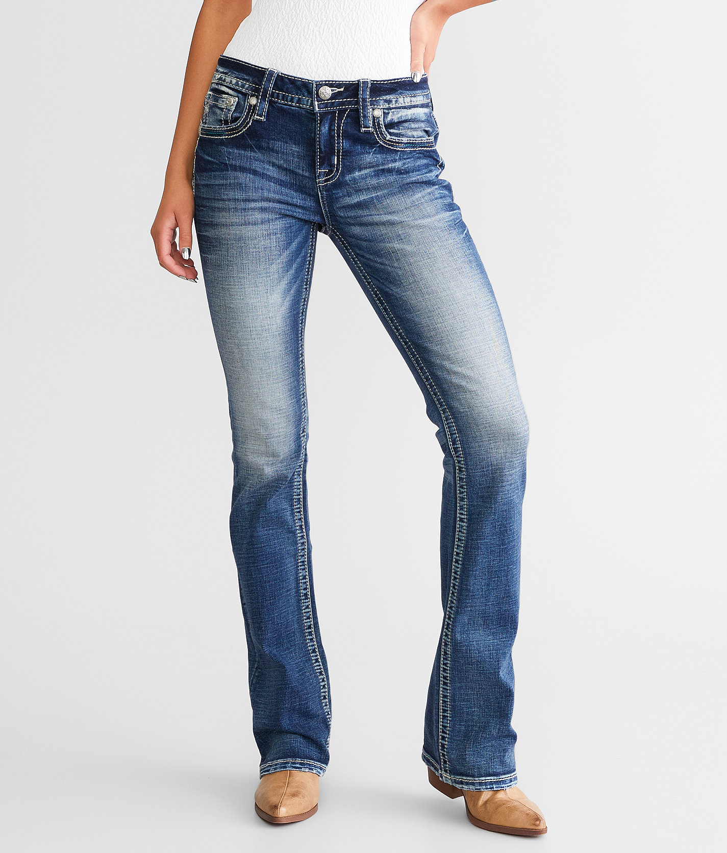Miss Me Mid-Rise Boot Stretch Jean - Women's Jeans in K1221