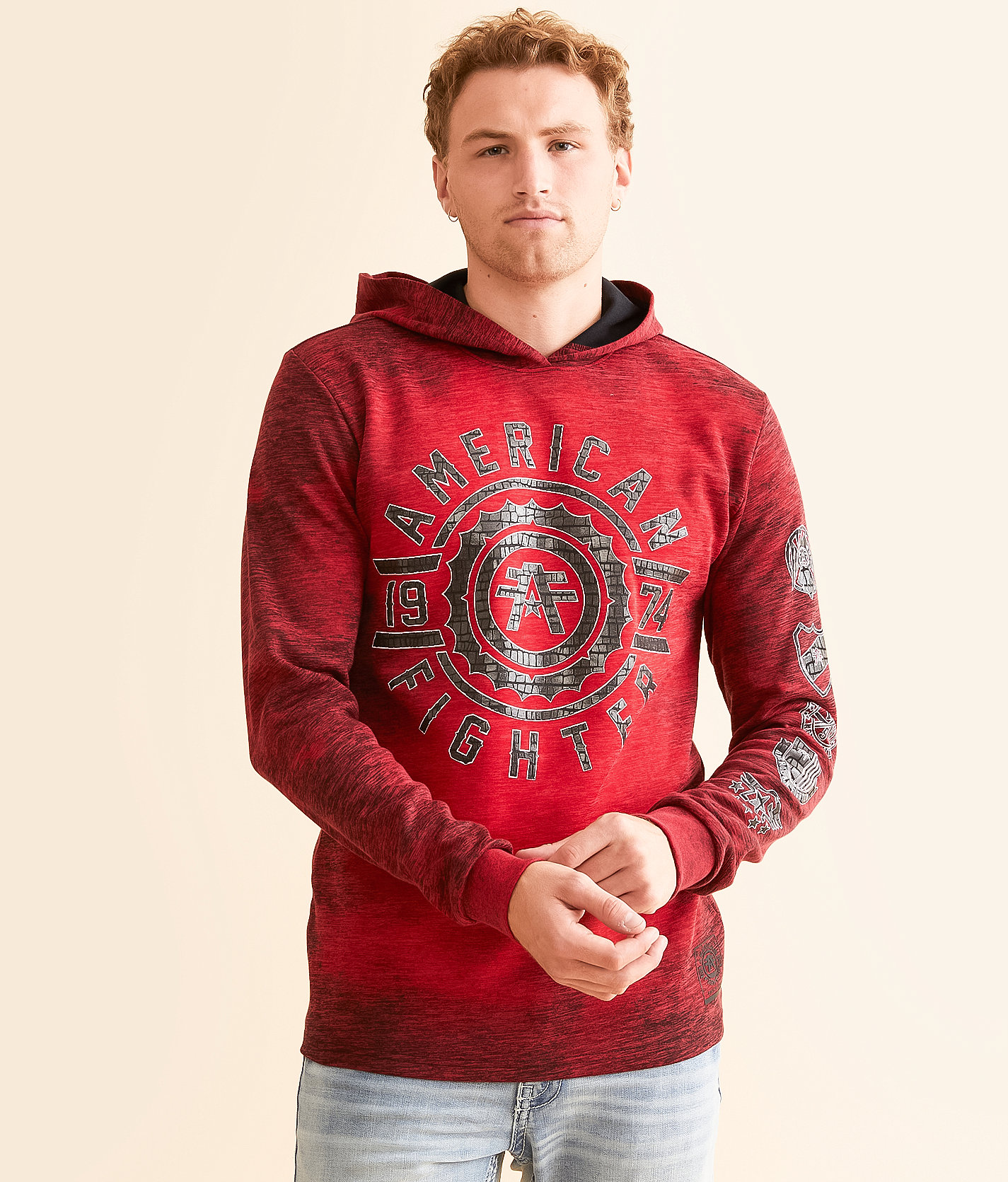 American Fighter Fair Grove Hoodie - Men's Sweatshirts in Cherry Dark Cherry