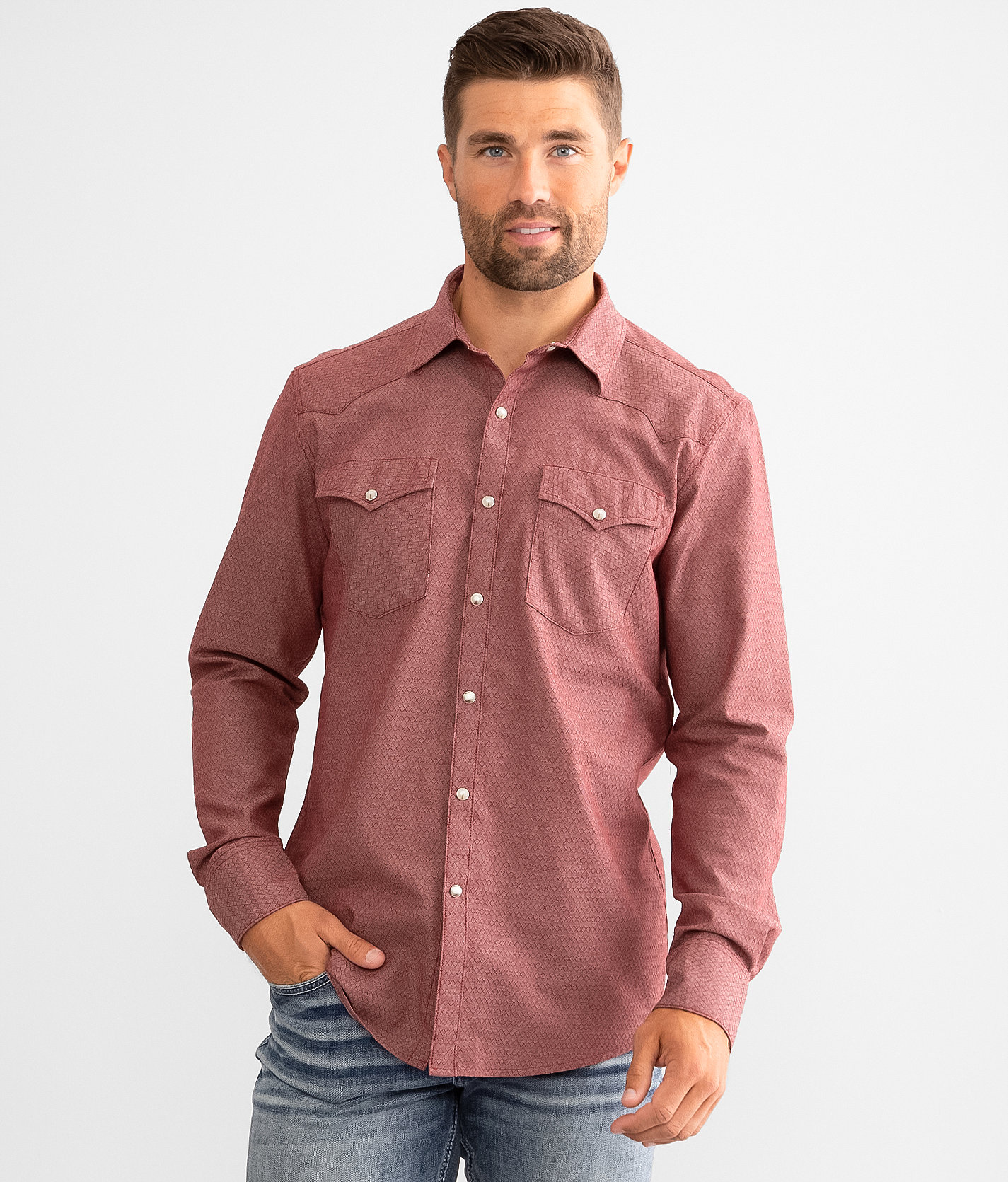 Gentry County Textured Athletic Shirt - Men's Shirts in Red