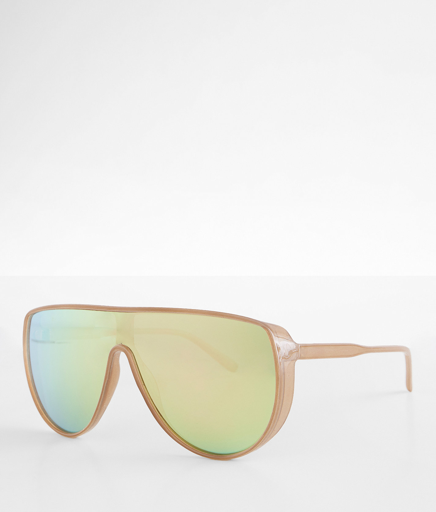 BKE Mirror Shield Sunglasses - Women's Sunglasses & Glasses in Pink