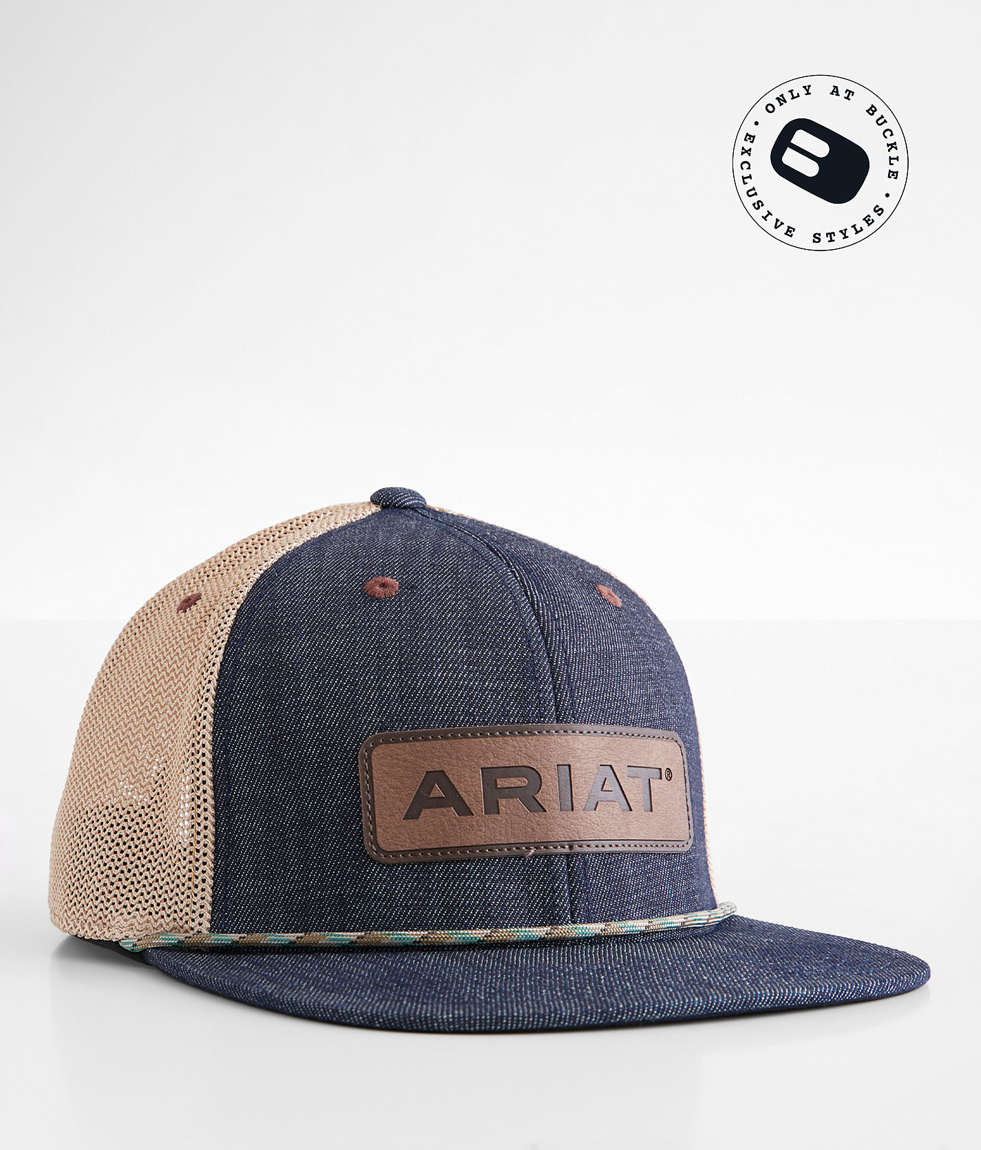 Ariat Denim 110 Flexfit Trucker Hat - Men's Hats in Denim