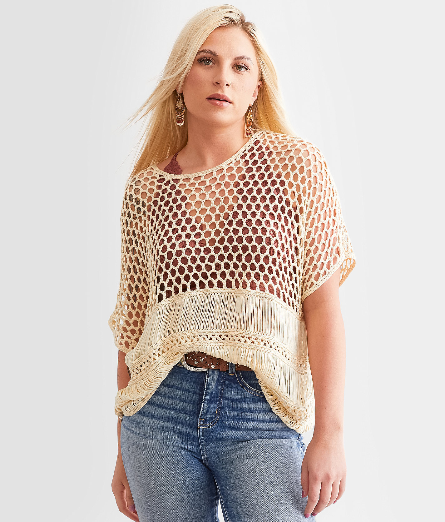Daytrip Crochet Sweater - Women's Sweaters in Cream