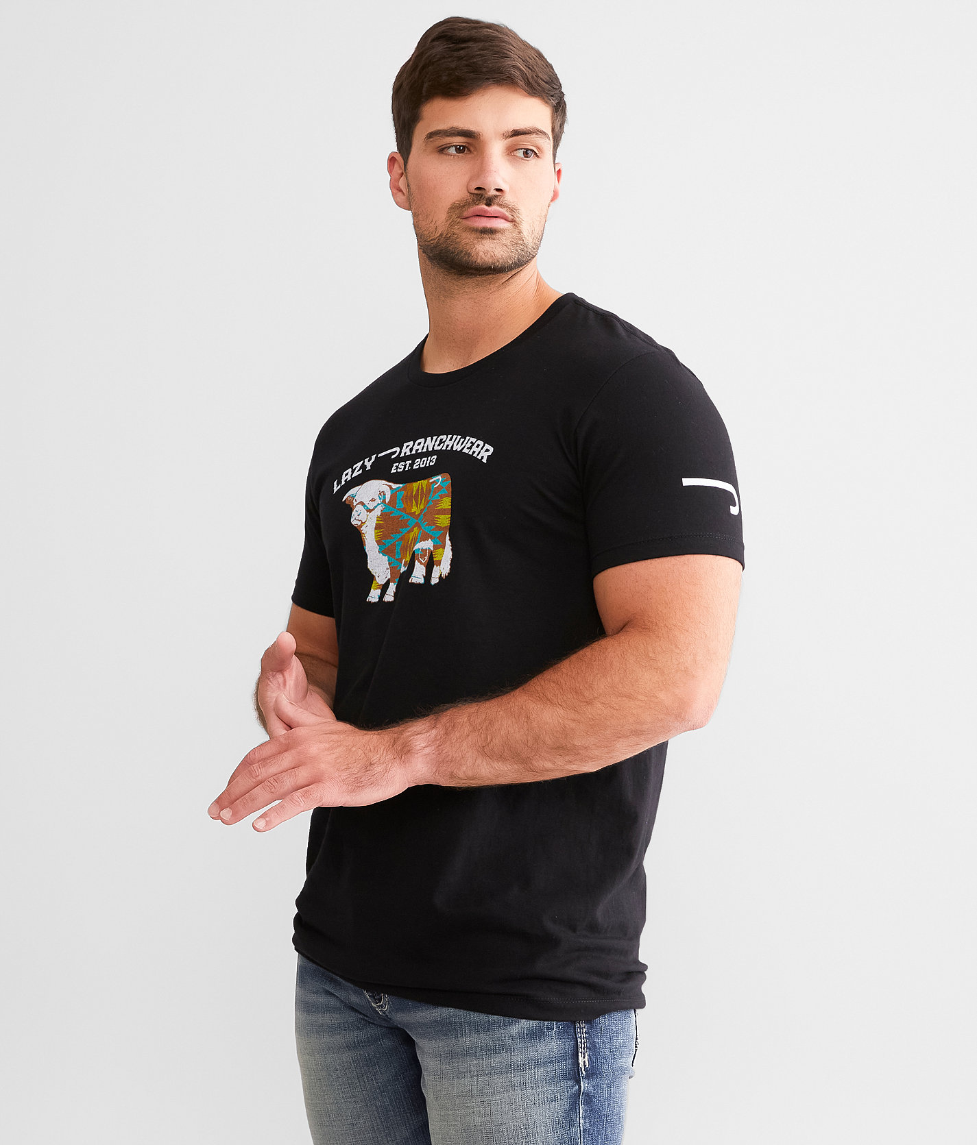 Lazy J Ranch Wear Apache Hereford T-Shirt - Men's T-Shirts in Black