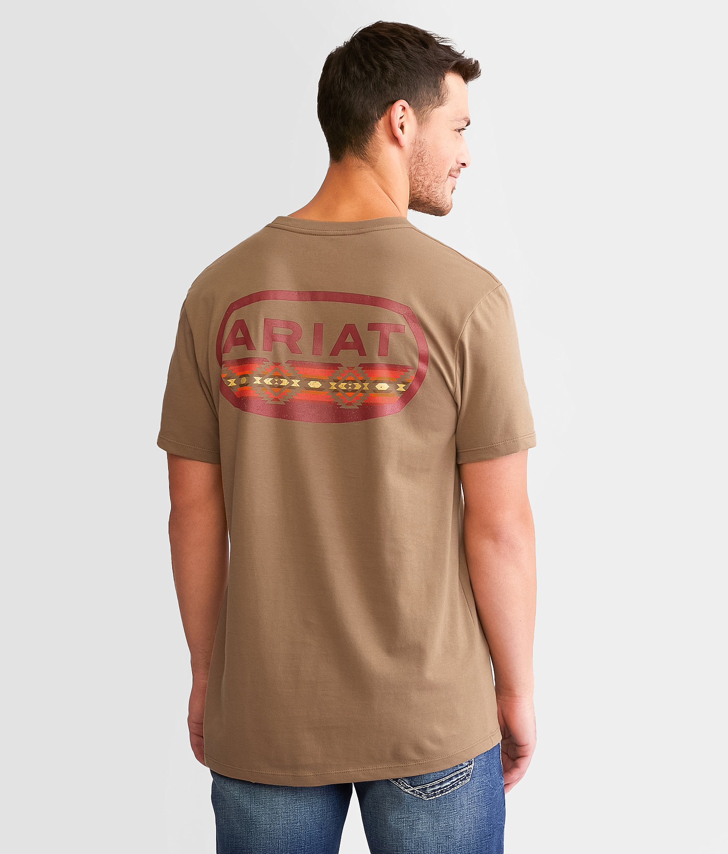 Ariat Campfire Lockup T-Shirt - Men's T-Shirts in Brown Savana