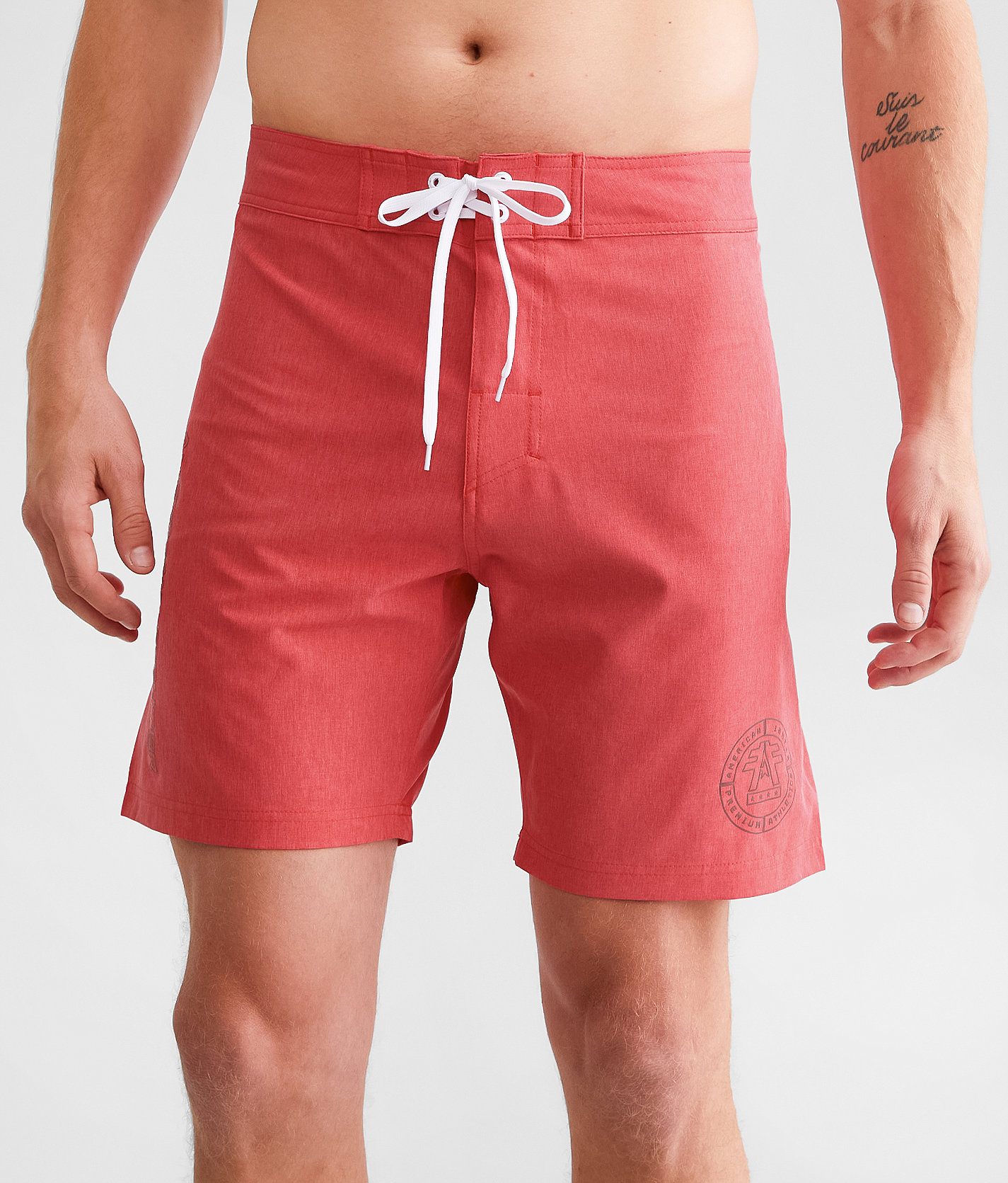 American Fighter Maxton Stretch Boardshort - Men's Swimwear in Calypso Coral