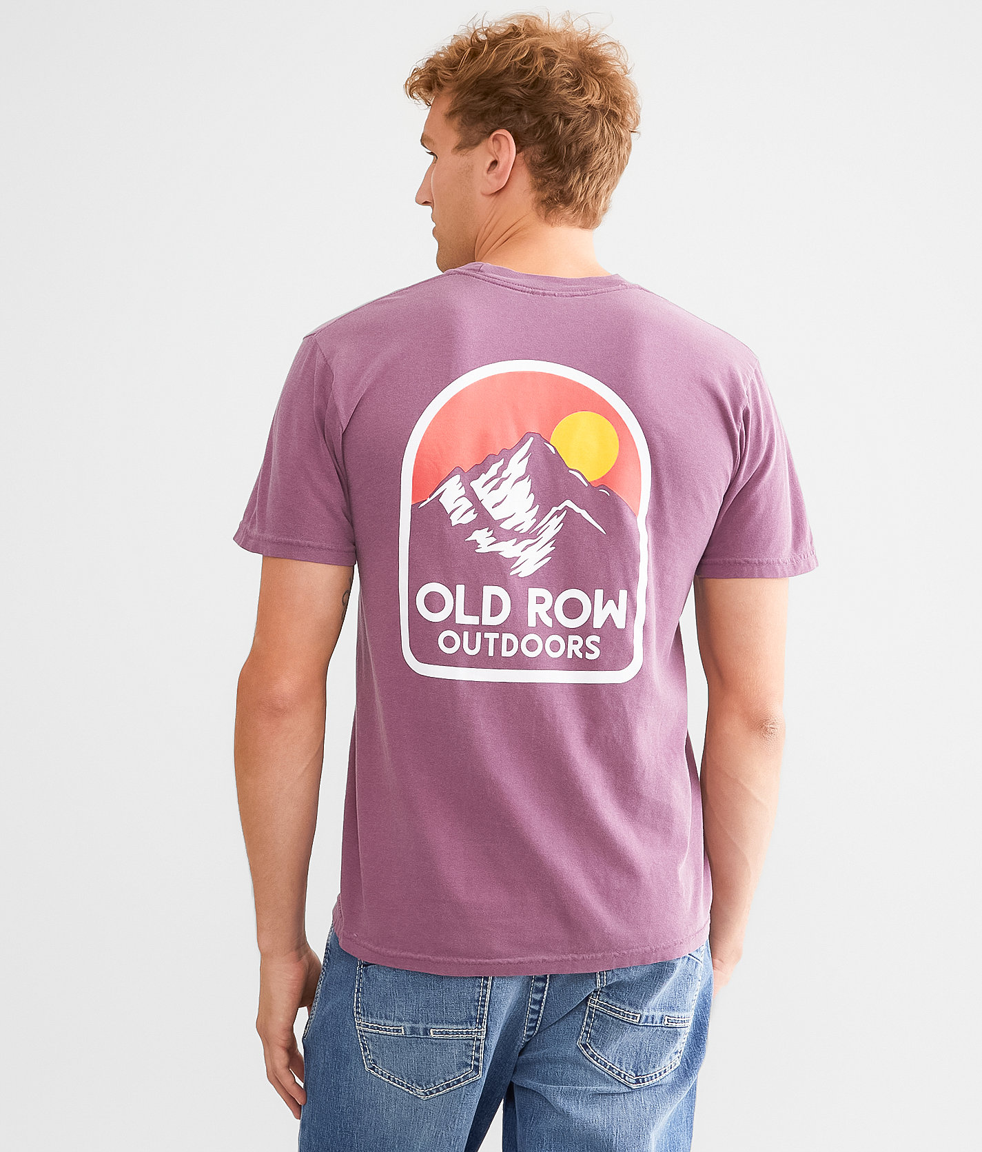 Old Row Vintage Mountain T-Shirt - Men's T-Shirts in Berry