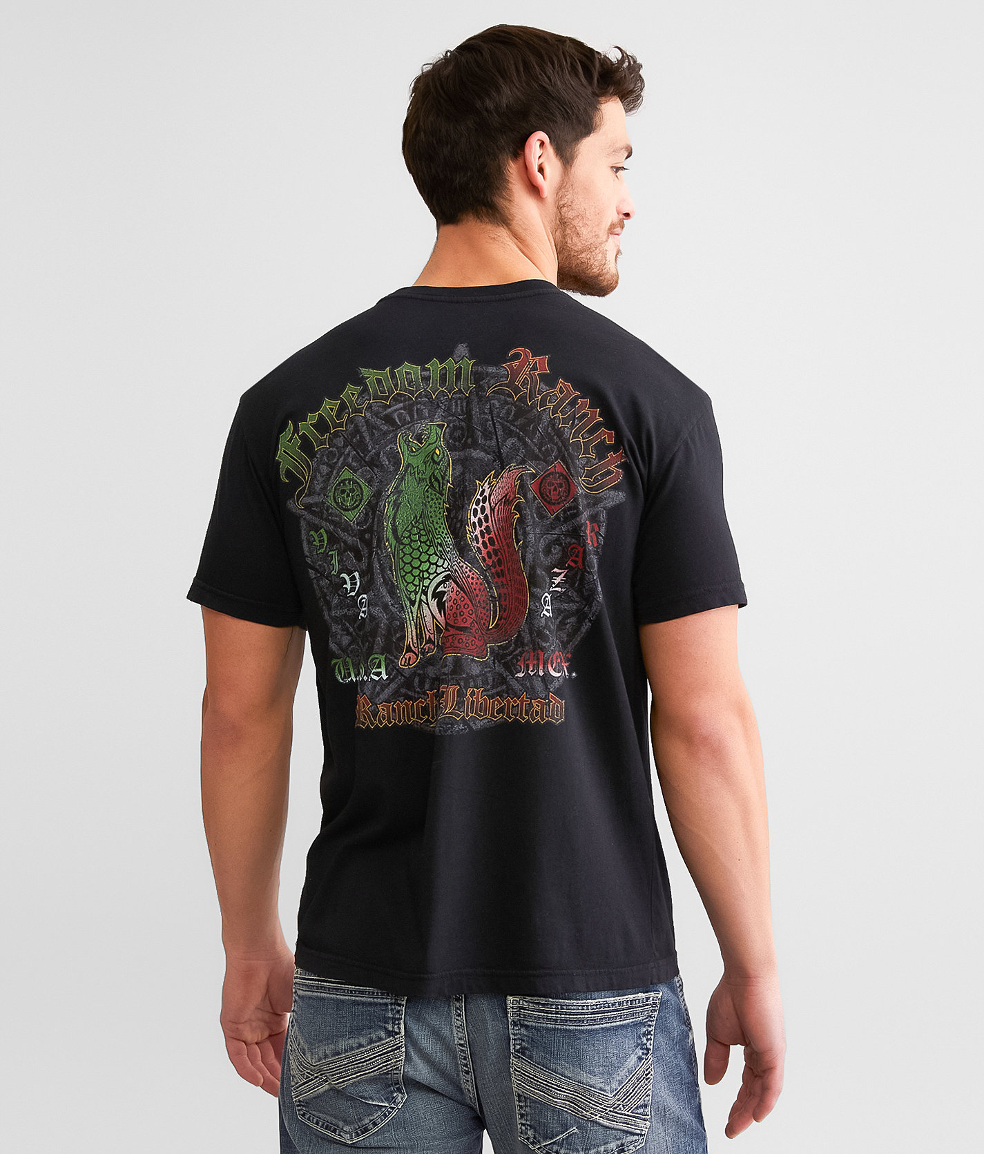 Freedom Ranch Lobo T-Shirt - Men's T-Shirts in Black
